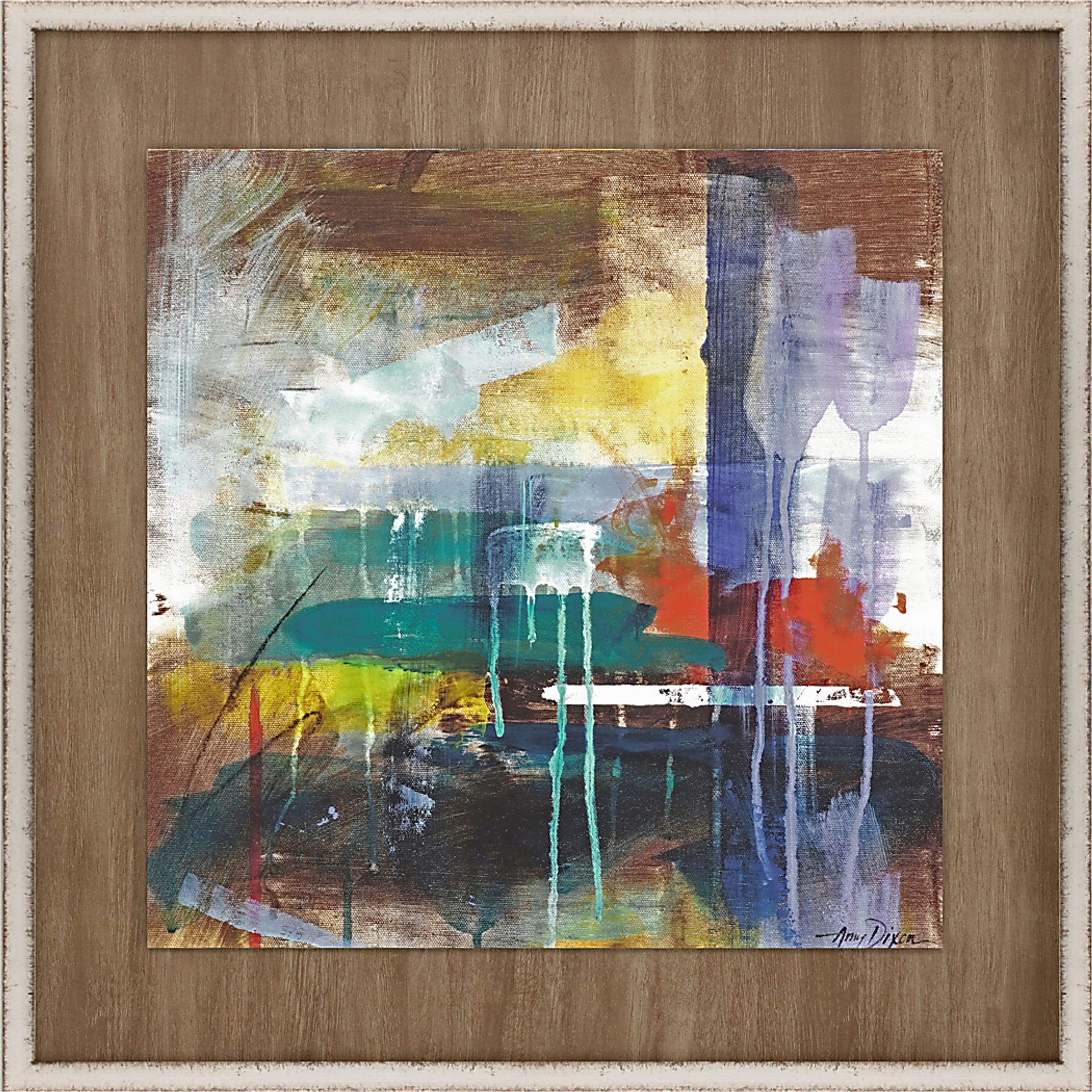 Color Madness I Brown Framed Artwork - Image 1