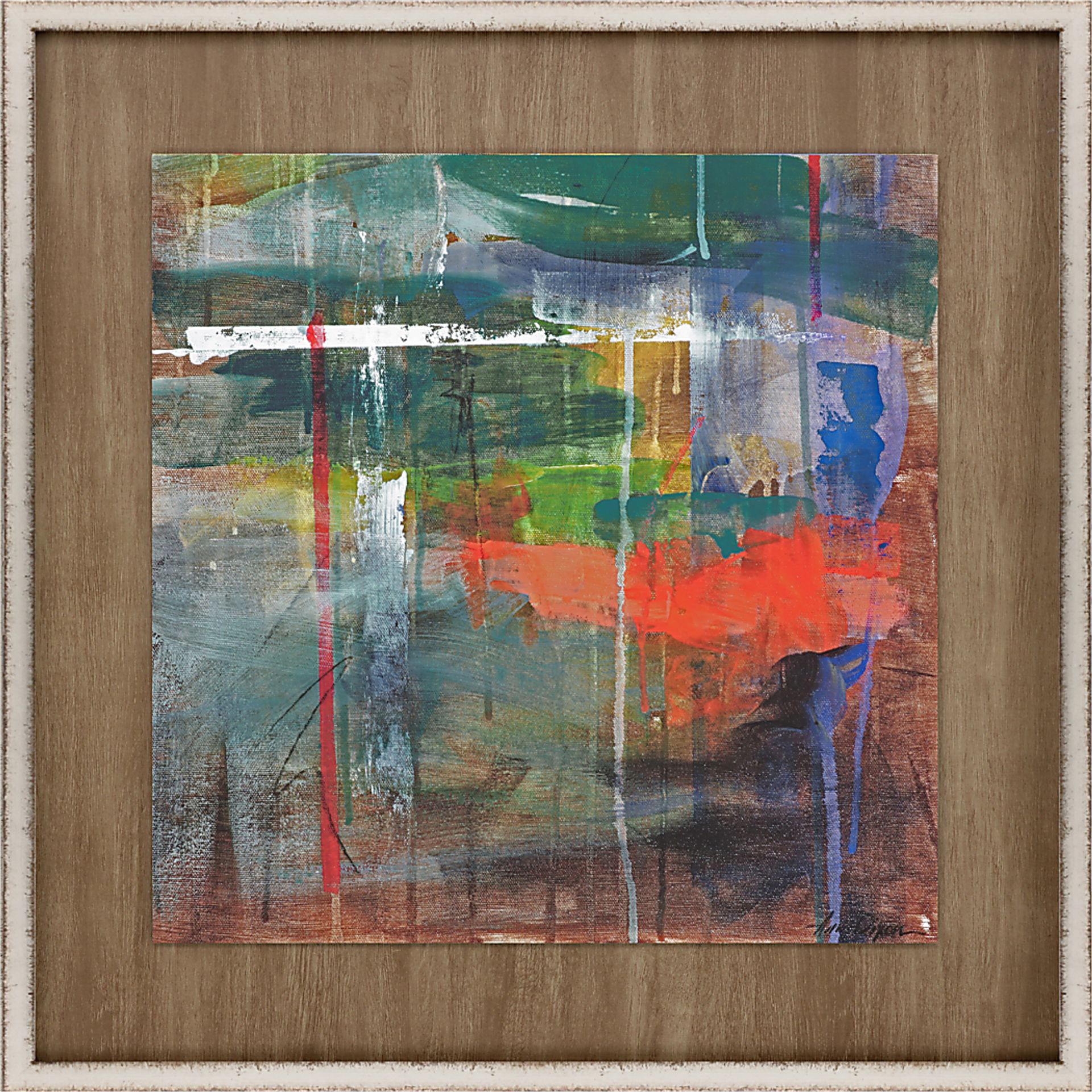 Color Madness II Brown Framed Artwork - Image 1