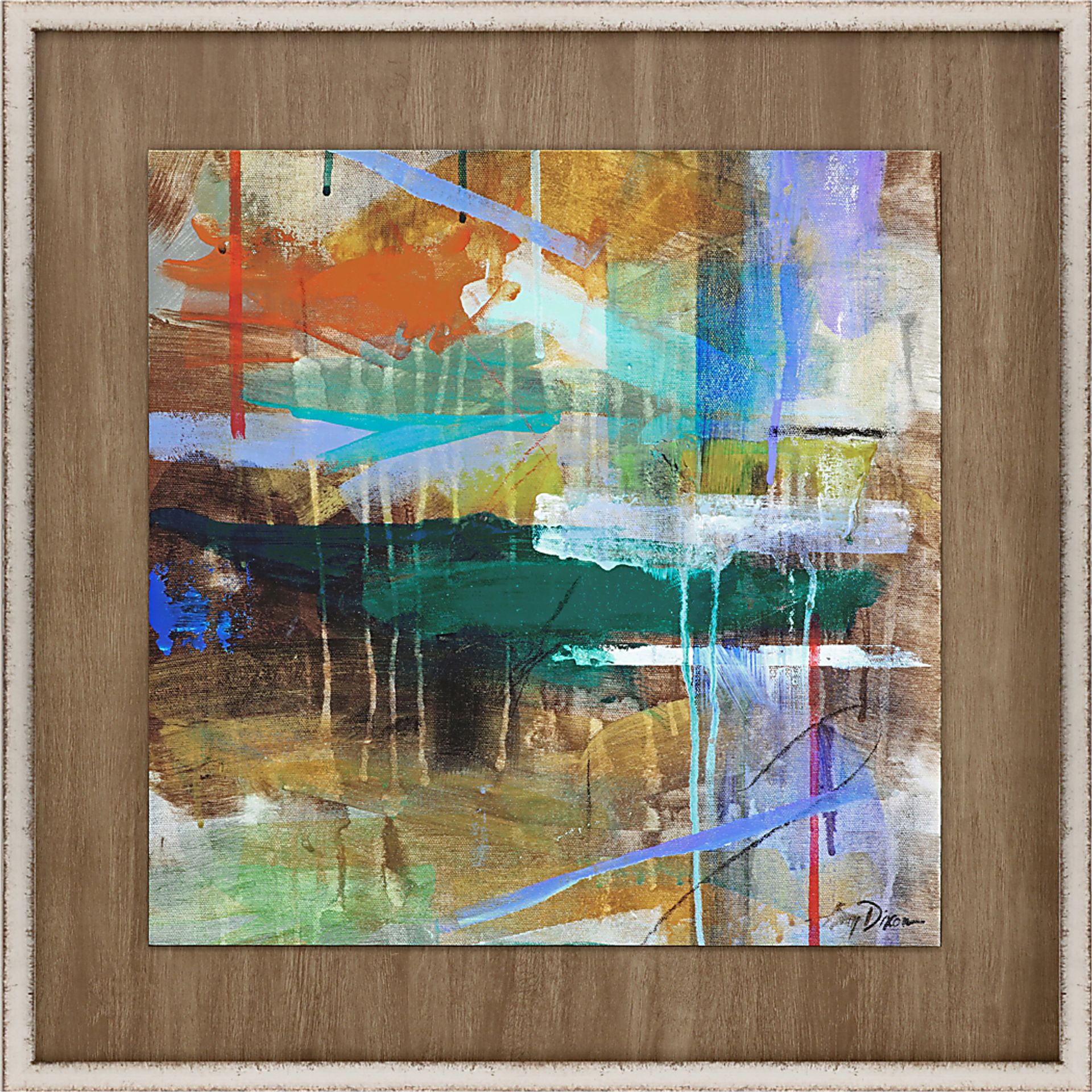 Color Madness III Brown Framed Artwork - Image 1