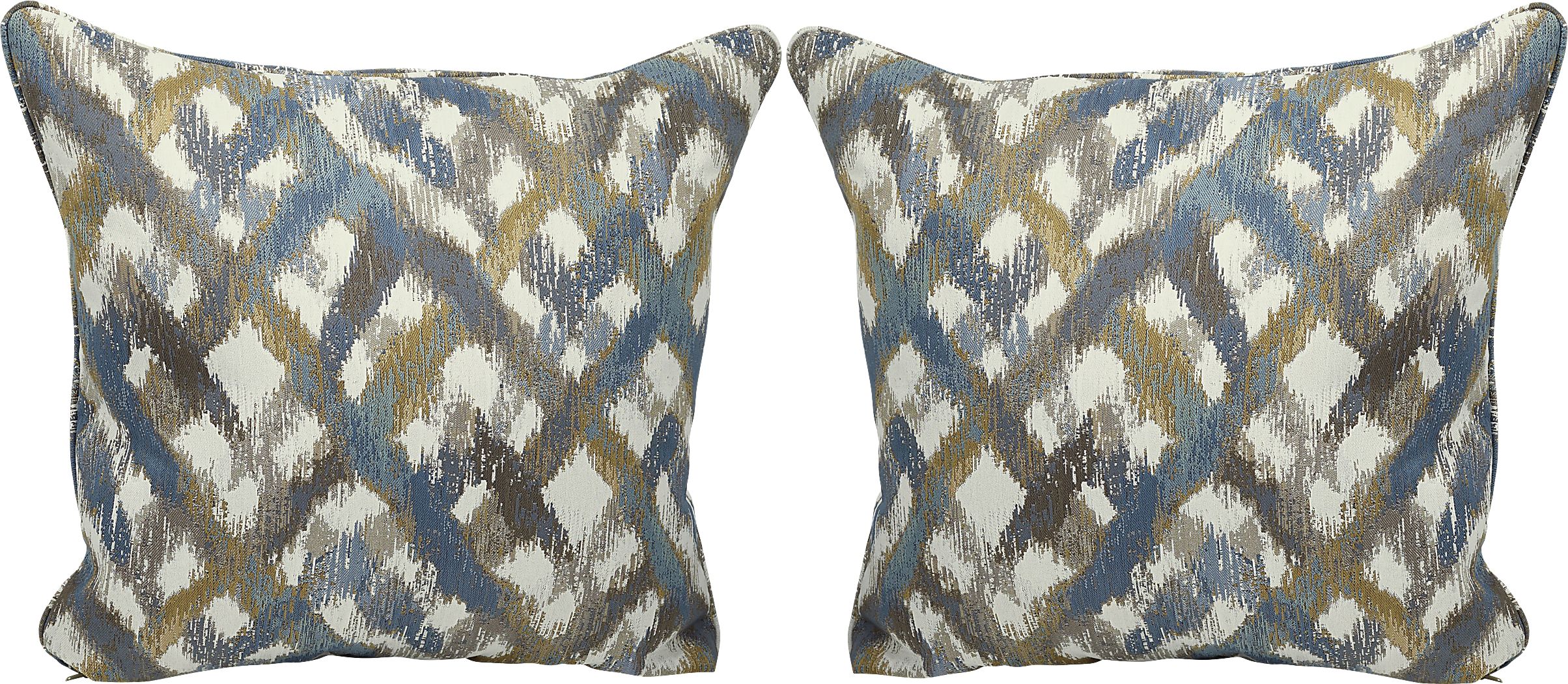 Color Splash Indigo Accent Pillows (Set of 2)