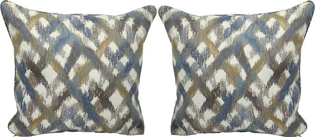 Color Splash Indigo Accent Pillows (Set of 2) - Thumbnail - Image 1