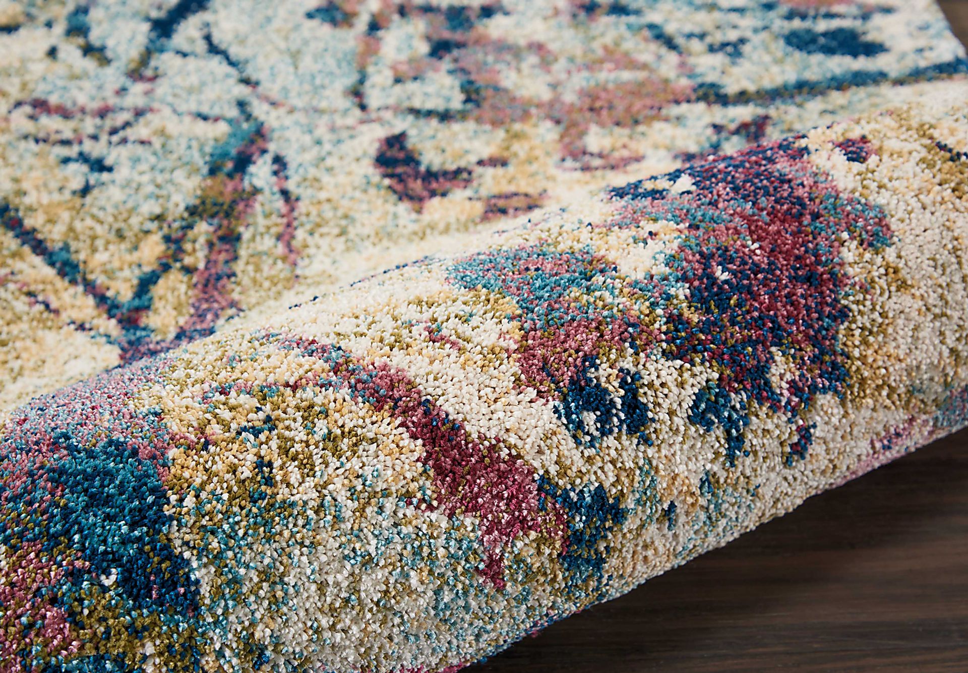 Color Strokes Cream 2'2 x 7'6 Runner Rug - Image 3