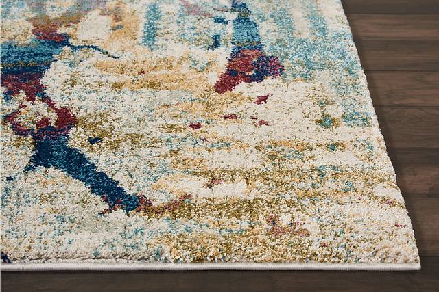 Color Strokes Cream 5'3" x 7'3" Rug - Thumbnail - Image 4