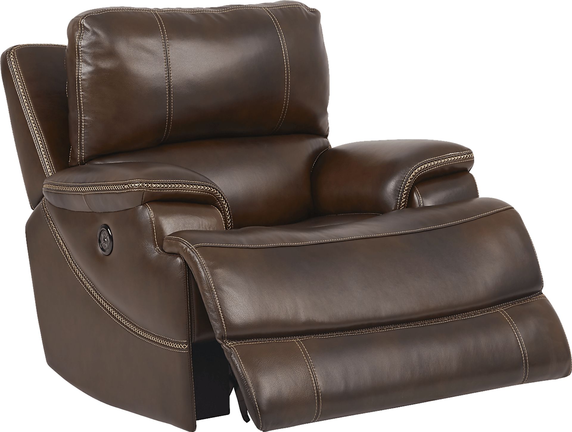 Colorado River Brown 3 Pc Leather Living Room with Reclining Sofa - Image 6