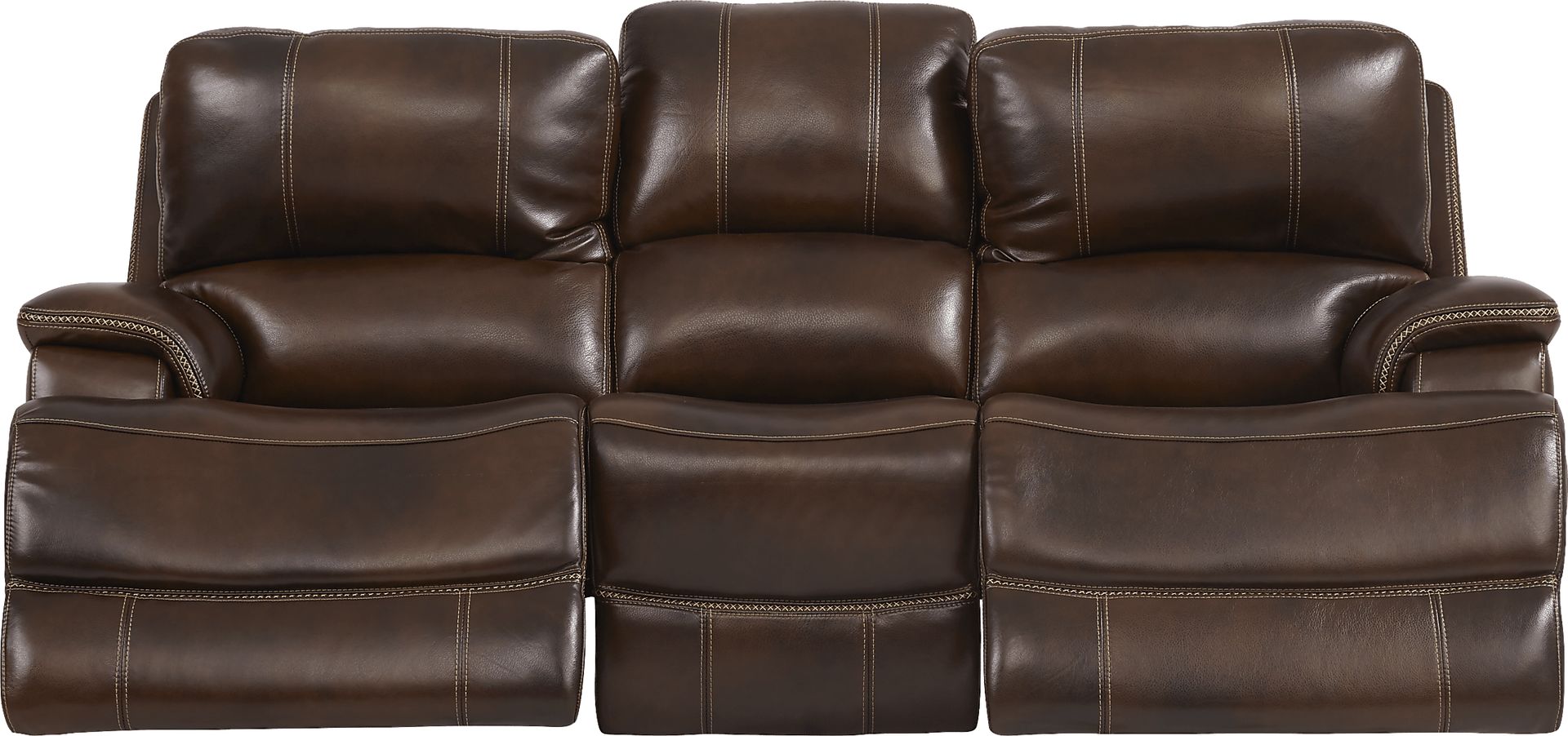 Colorado River Brown 2 Pc Leather Living Room with Reclining Sofa - Image 3
