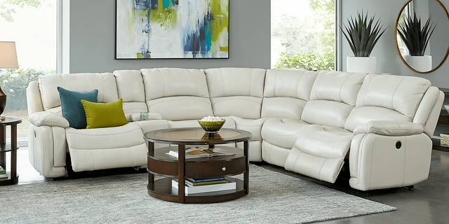Colorado Springs White 7 Pc Power Reclining Sectional Room - Thumbnail - Image 1