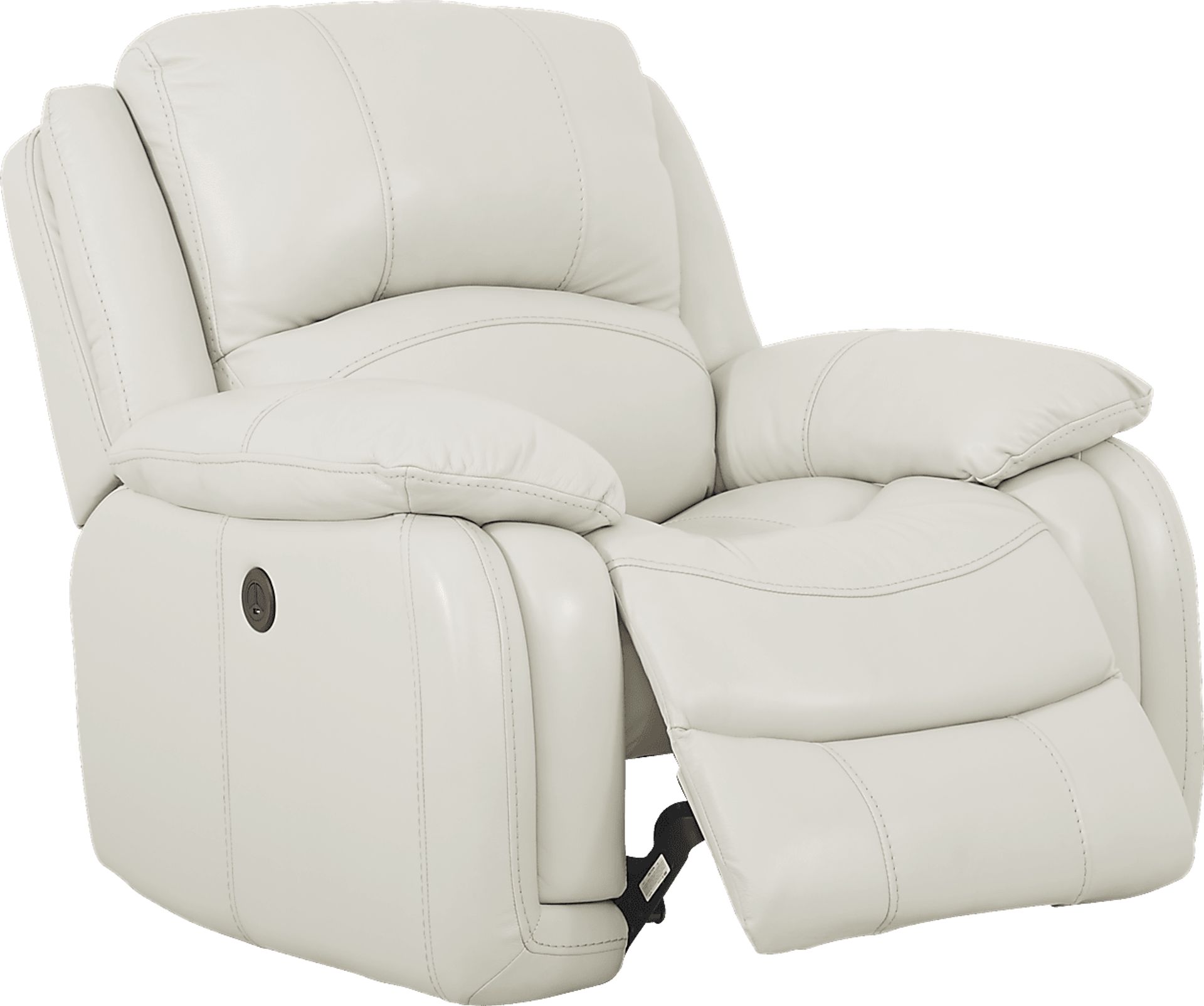 Colorado Springs White Leather Power Recliner - Image 2