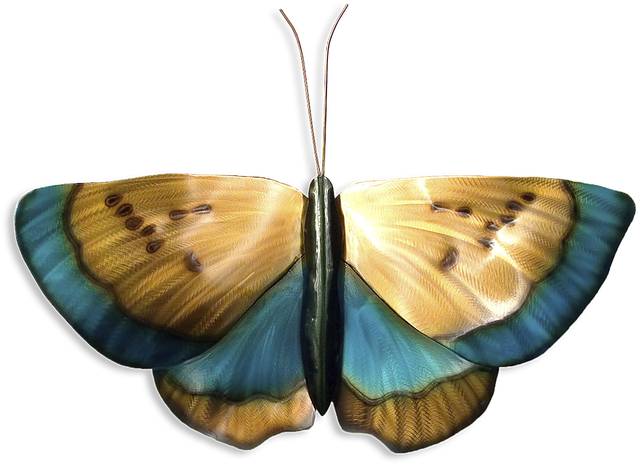 Colorful Butterfly Copper Outdoor Artwork - Thumbnail - Image 1