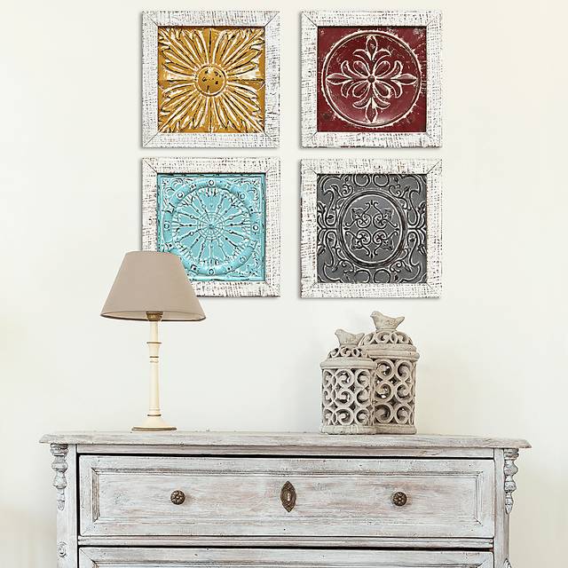 Colorful Tiles Set of 4 Wall Art - Thumbnail - Image 2