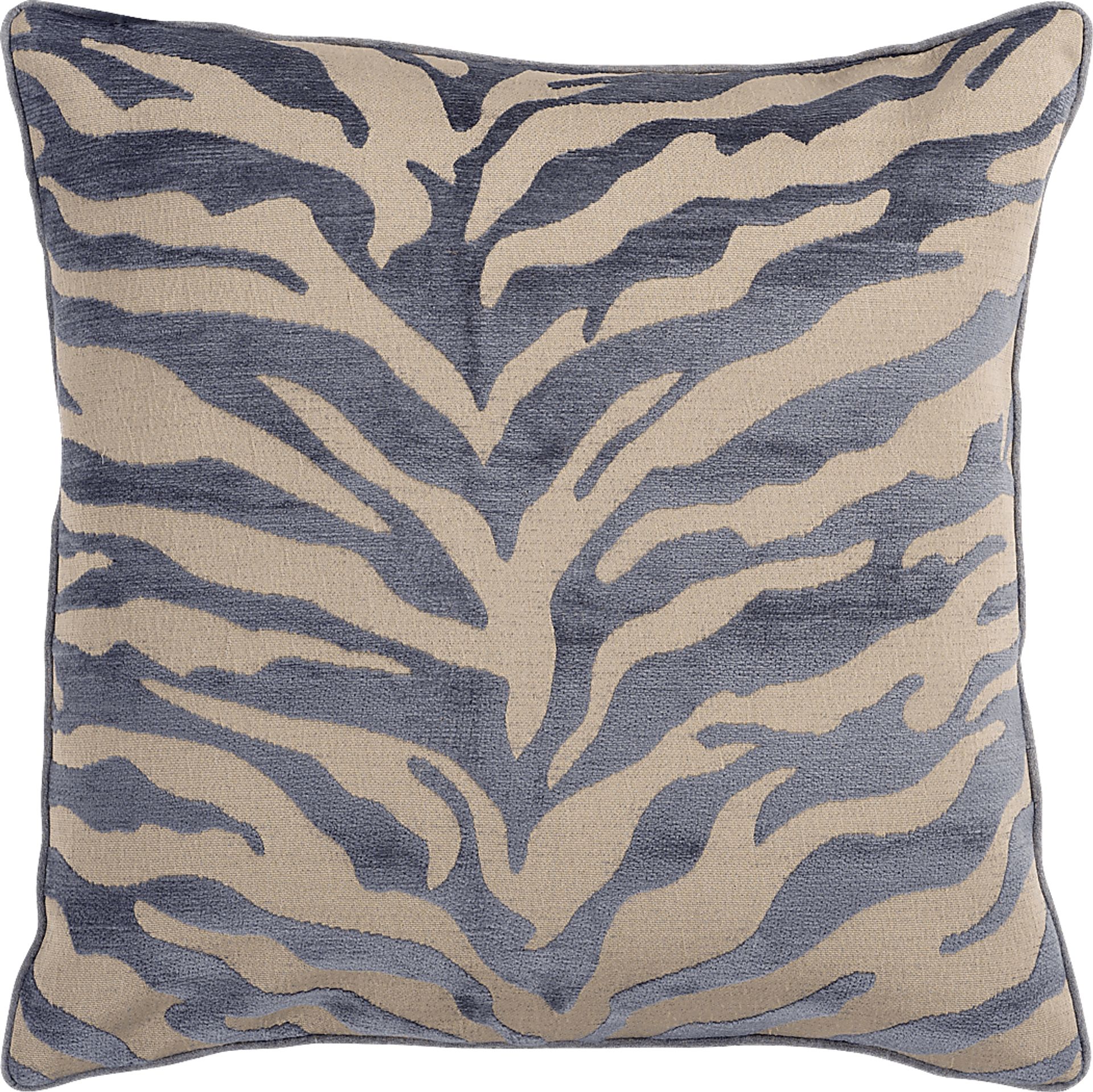 Colorful Zebra Charcoal Accent Pillow - Image 1