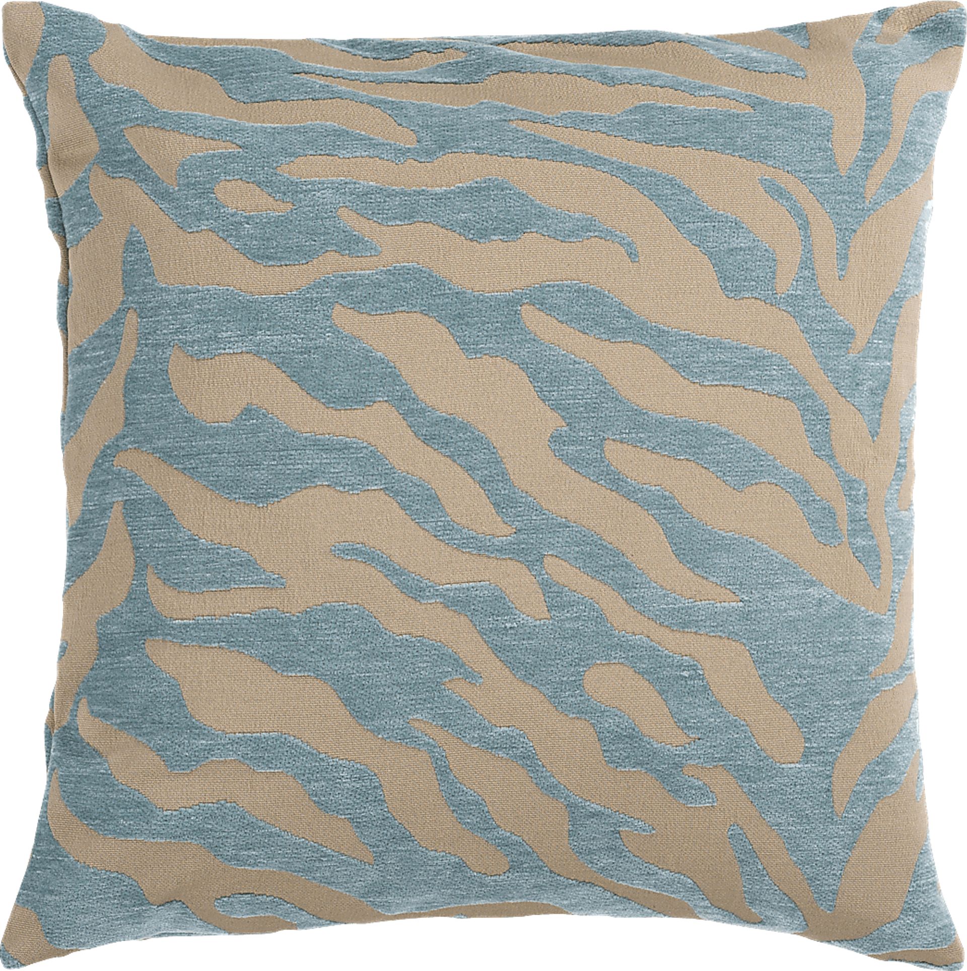 Colorful Zebra Teal Accent Pillow - Image 1