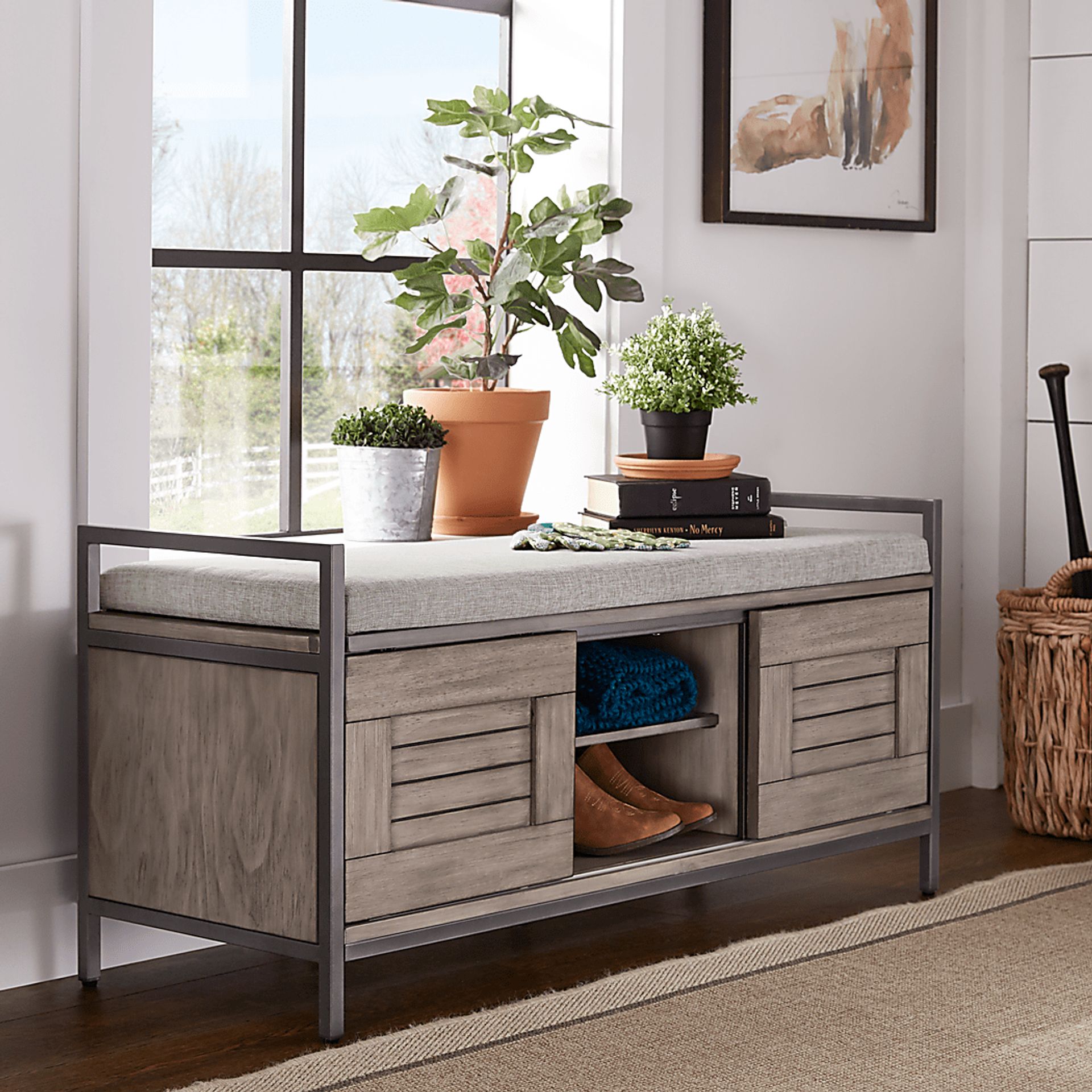 Colridge Gray Storage Bench - Image 6