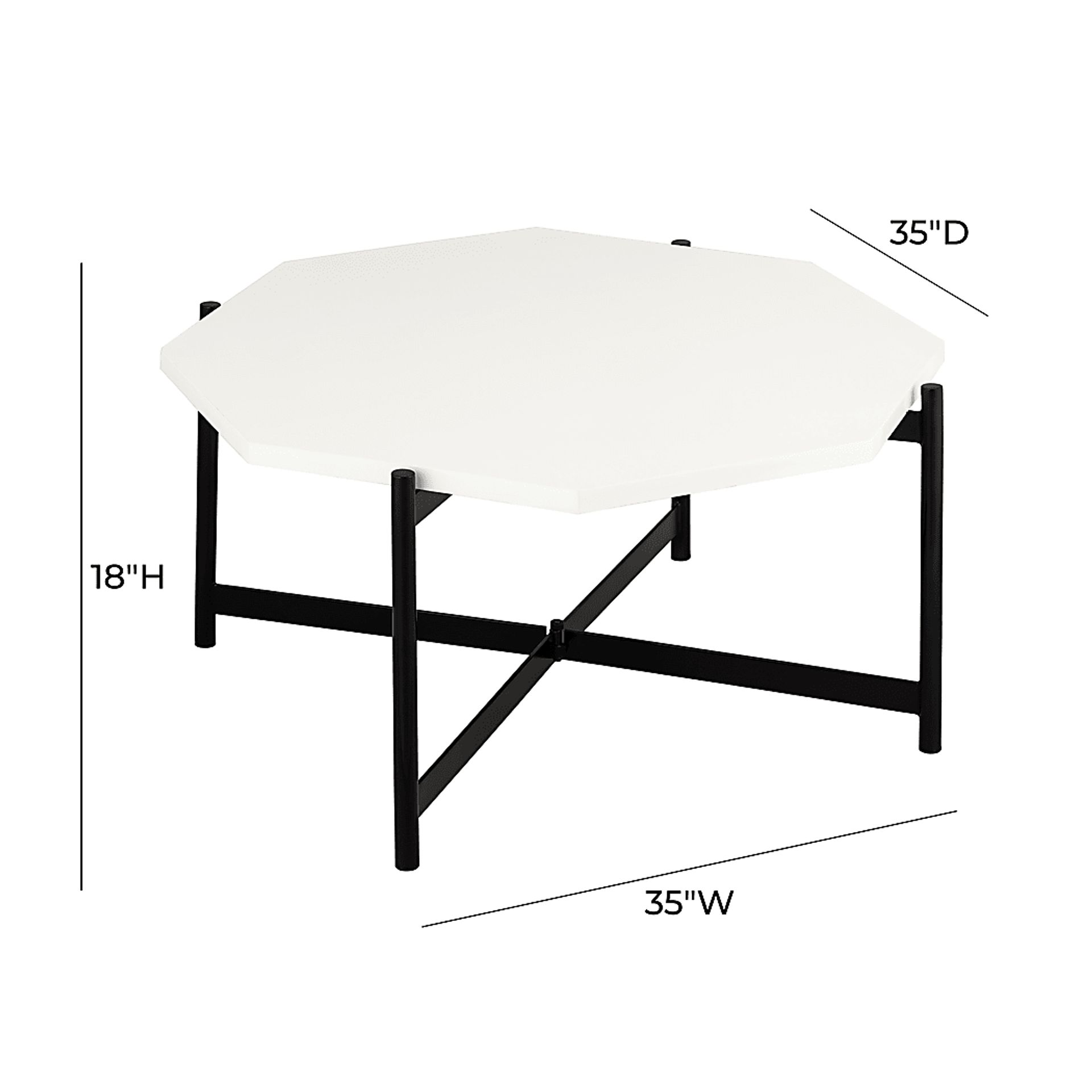 Coltelle White Cocktail Table - Image 7