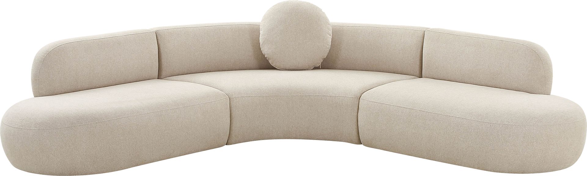 Columa Beige 3 Pc Sectional - Image 3