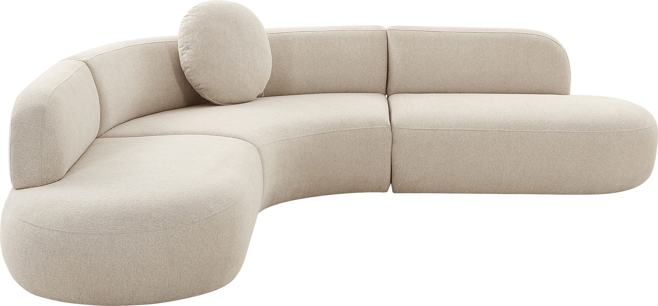 Columa Beige 3 Pc Sectional