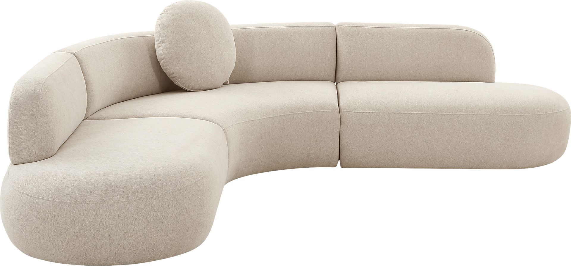 Columa Beige 3 Pc Sectional - Image 1