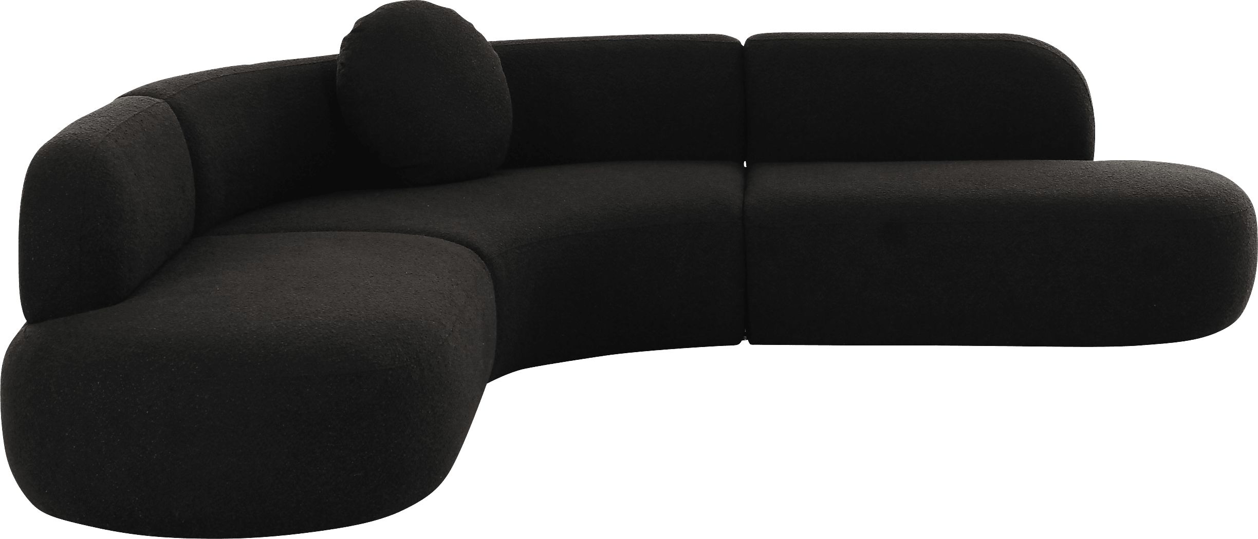 Columa Black 3 Pc Sectional