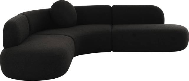 Columa Black 3 Pc Sectional - Thumbnail - Image 1