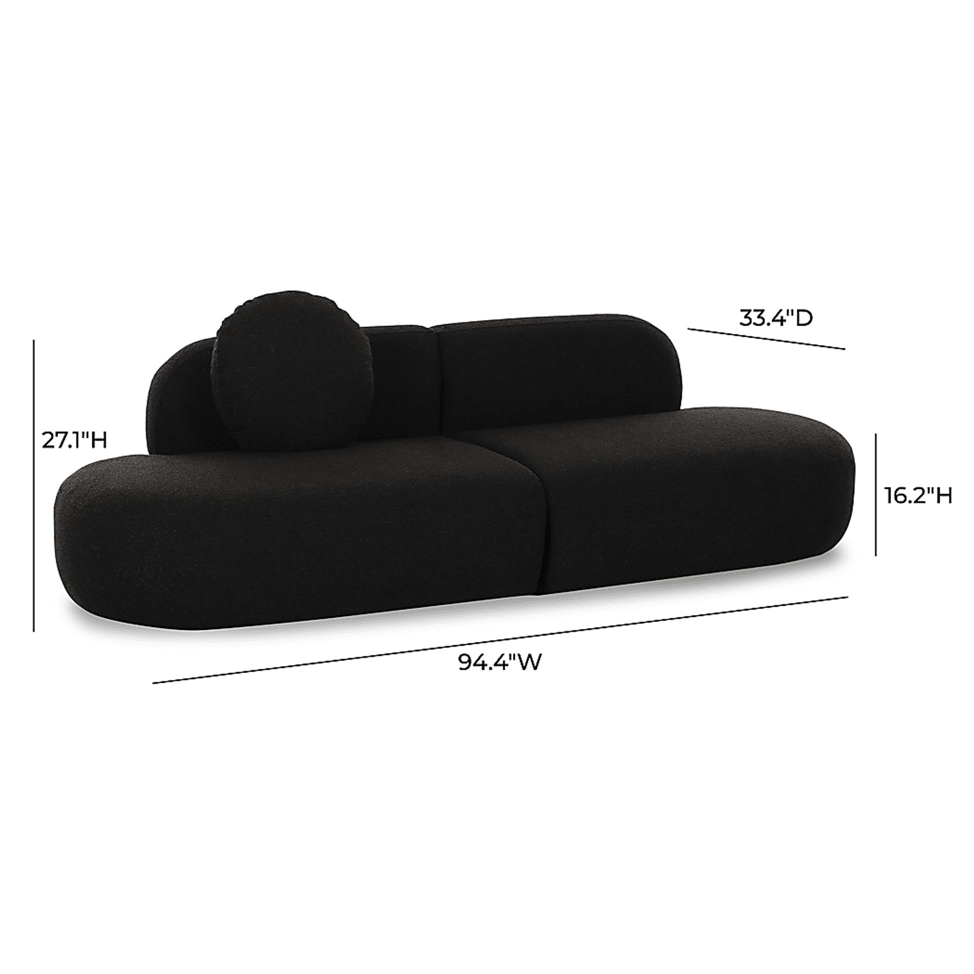 Columa Black Sofa - Image 8