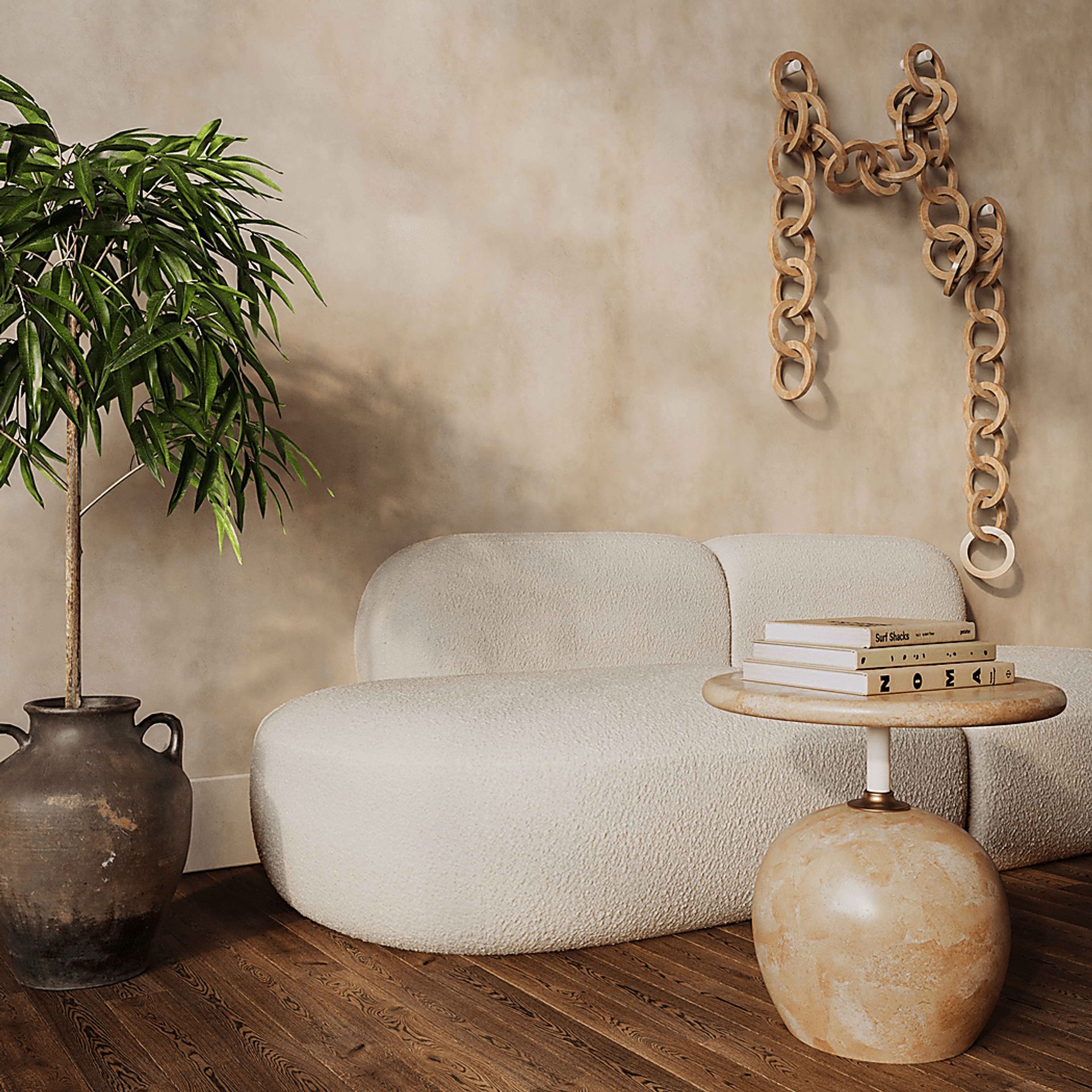 Columa Cream Sofa - Image 2