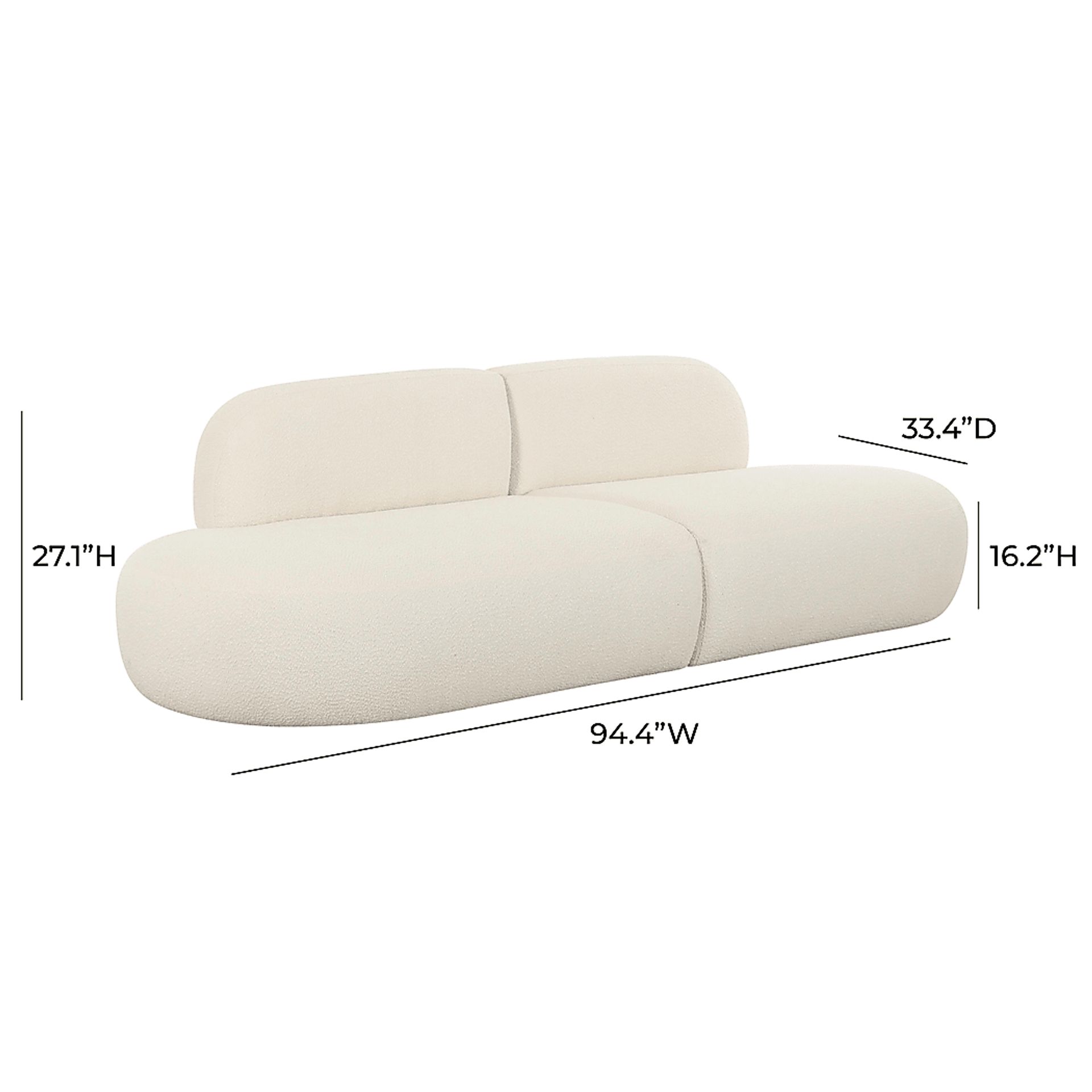 Columa Cream Sofa - Image 6
