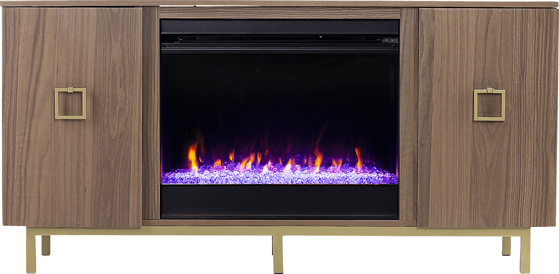 Columbiana I Natural 54 in. Console with Color Changing Fireplace - Image 5