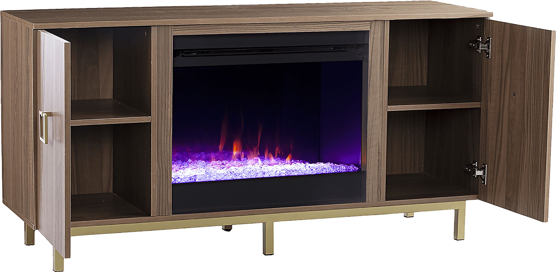 Columbiana I Natural 54 in. Console with Color Changing Fireplace - Image 6