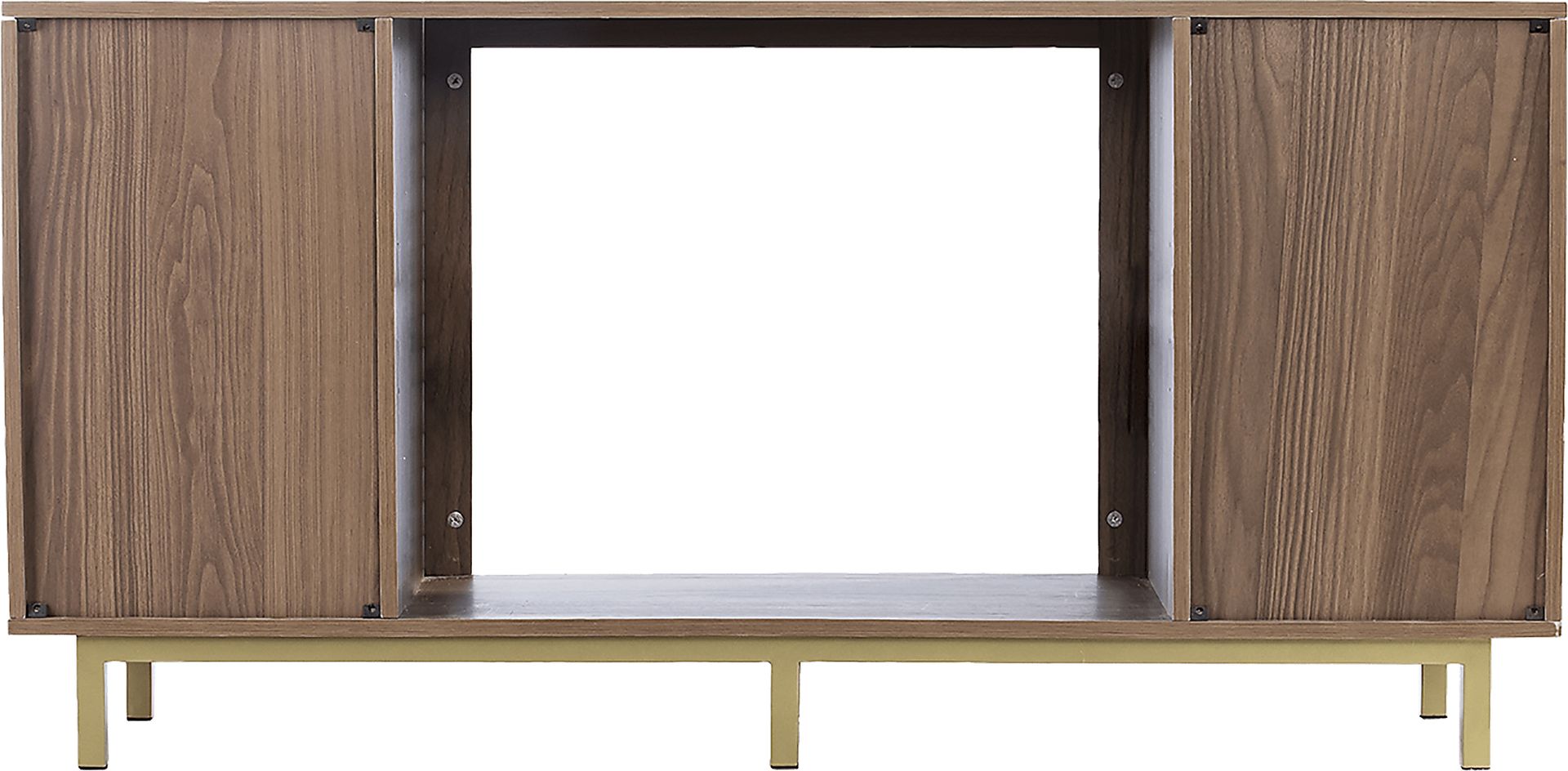 Columbiana II Natural 54 in. Console with Electric Fireplace Electric Fireplace - Image 9