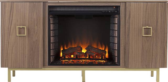Columbiana II Natural 54 in. Console with Electric Fireplace Electric Fireplace - Thumbnail - Image 3