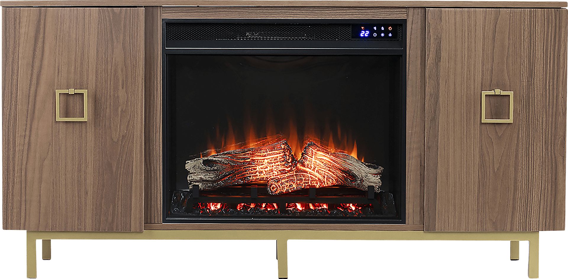 Columbiana IV Natural 54 in. Console with Touch Panel Electric Fireplace - Image 3