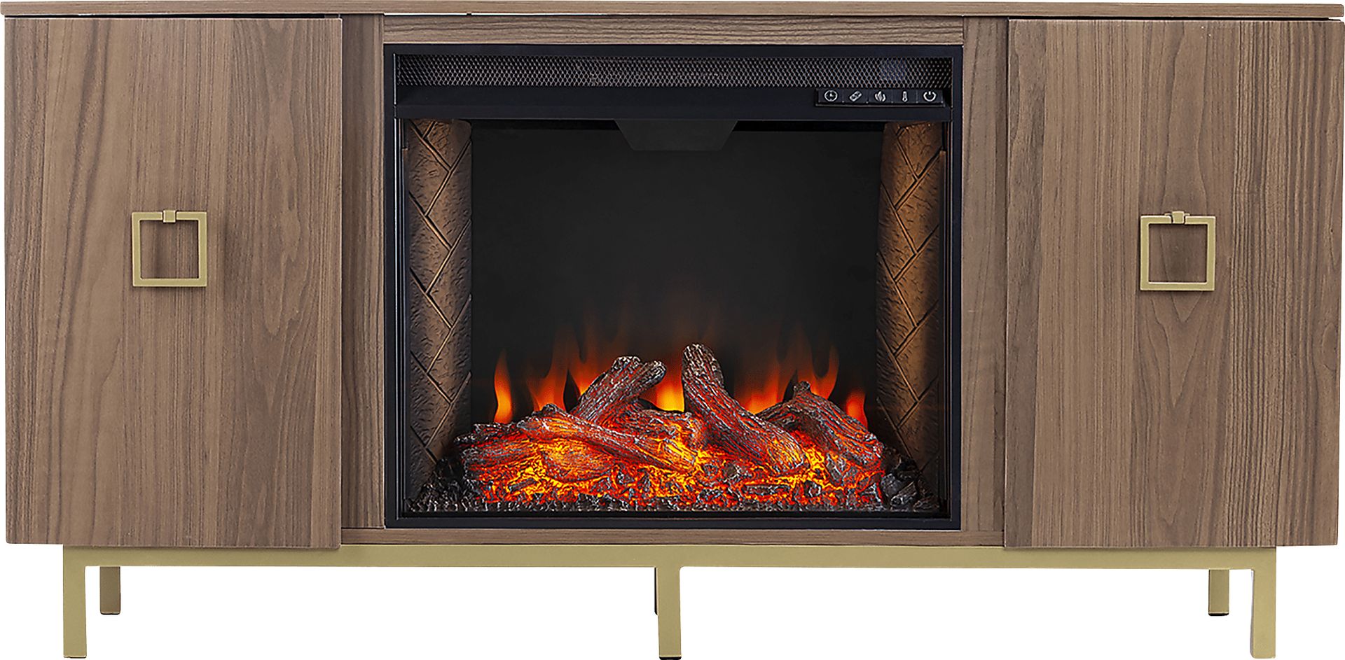 Columbiana III Natural 54 in. Console with Smart Fireplace - Image 3