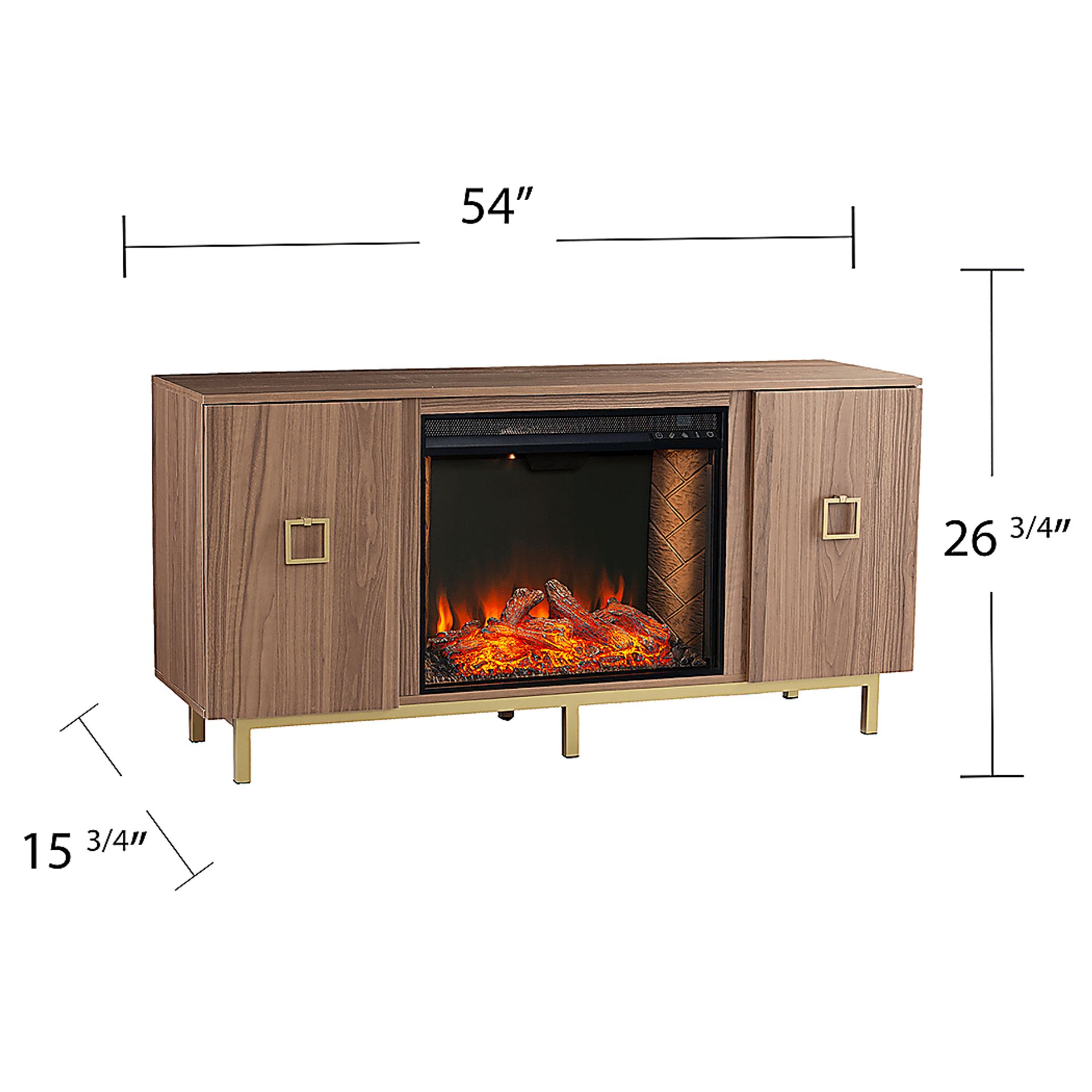 Columbiana III Natural 54 in. Console with Smart Fireplace - Image 6