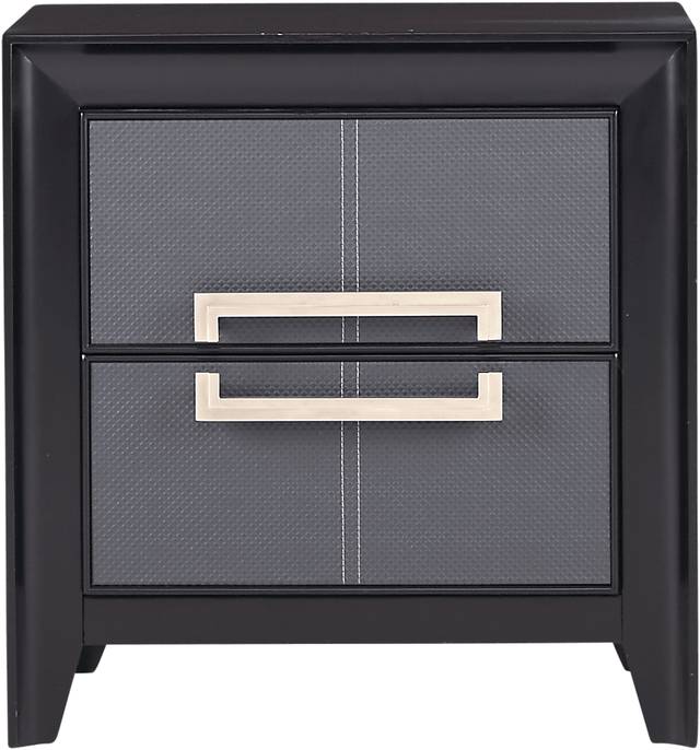 Columbus Avenue Black Nightstand - Thumbnail - Image 1
