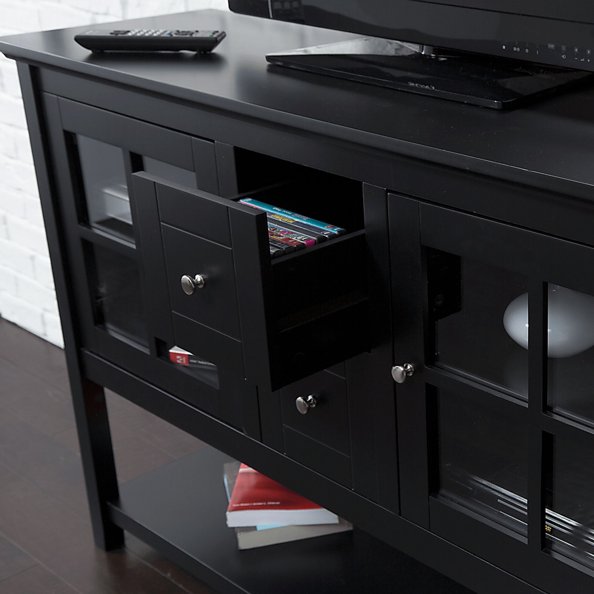 Columby Black Buffet 52 in. Console Table - Image 3