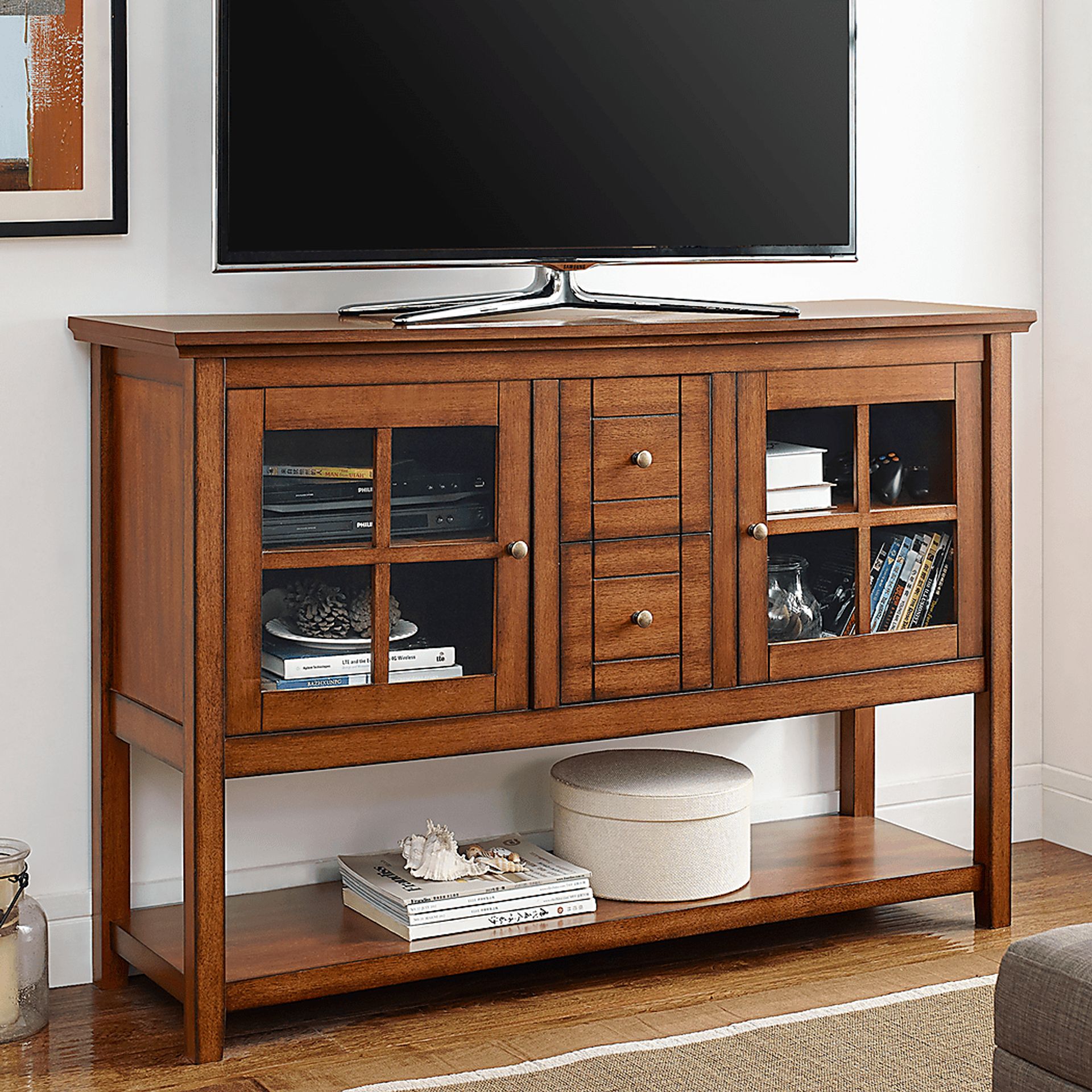 Columby Brown Buffet 52 in. Console Table - Image 4