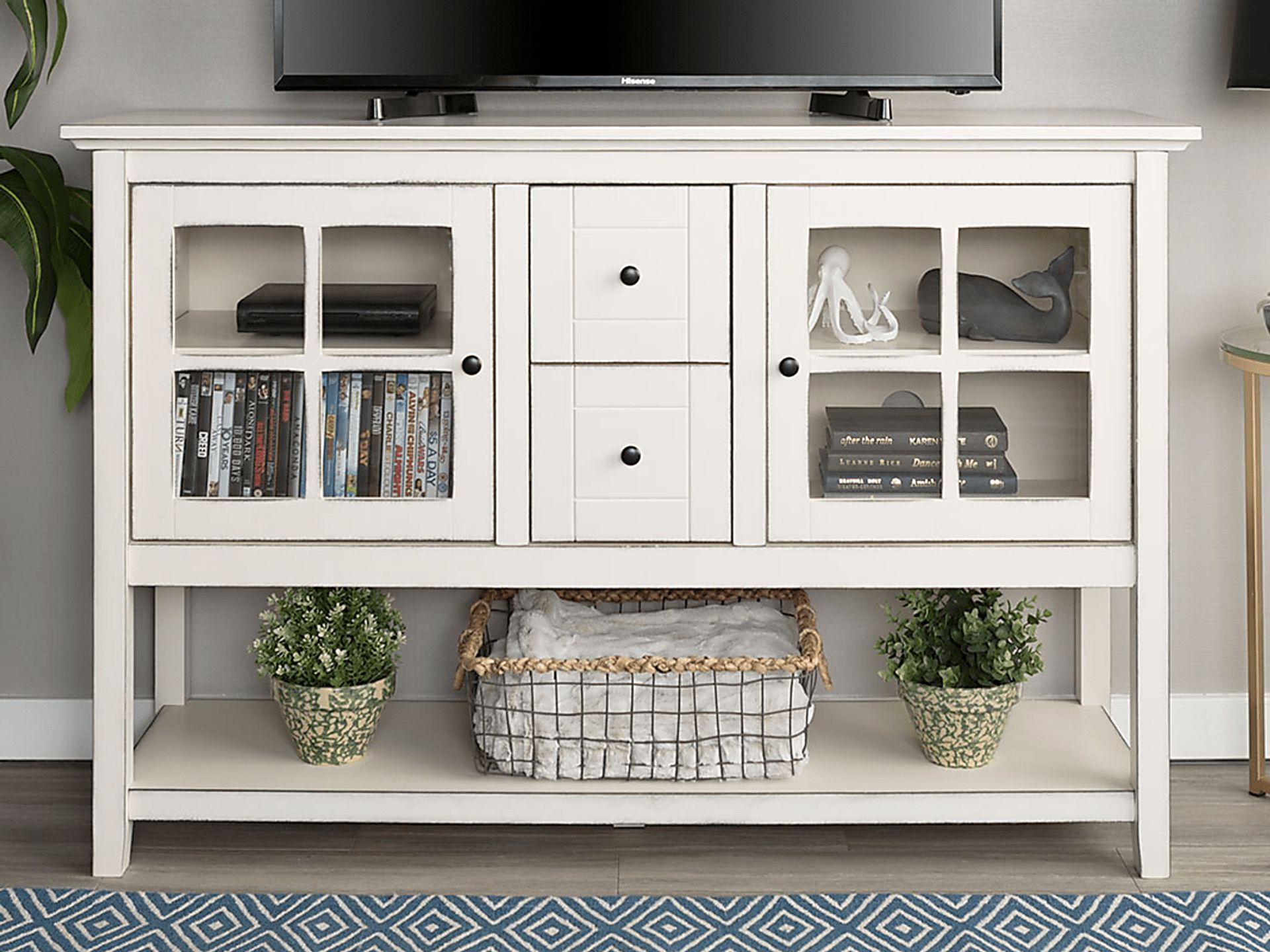 Columby Off-White Buffet 52 in. Console Table - Image 5