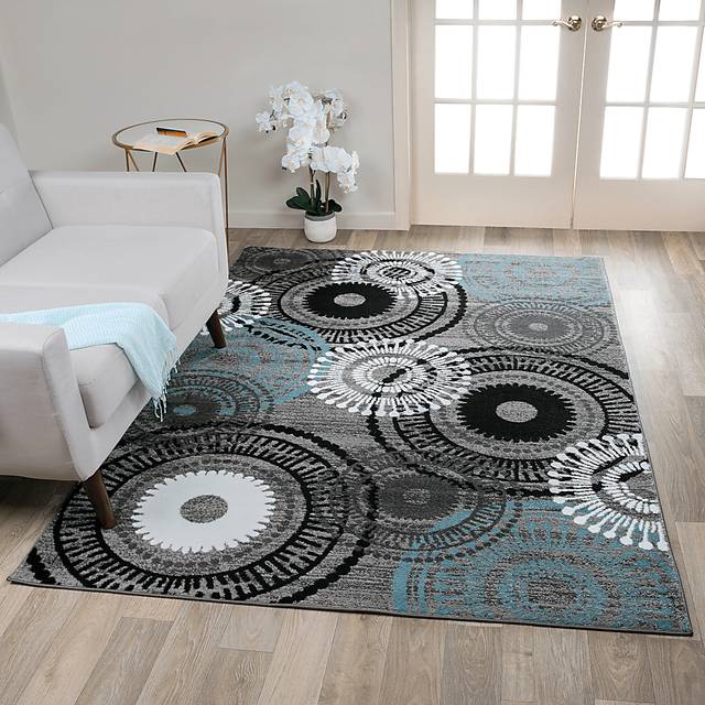 Colvyr Blue 7'10 x 10'2 Rug - Thumbnail - Image 4