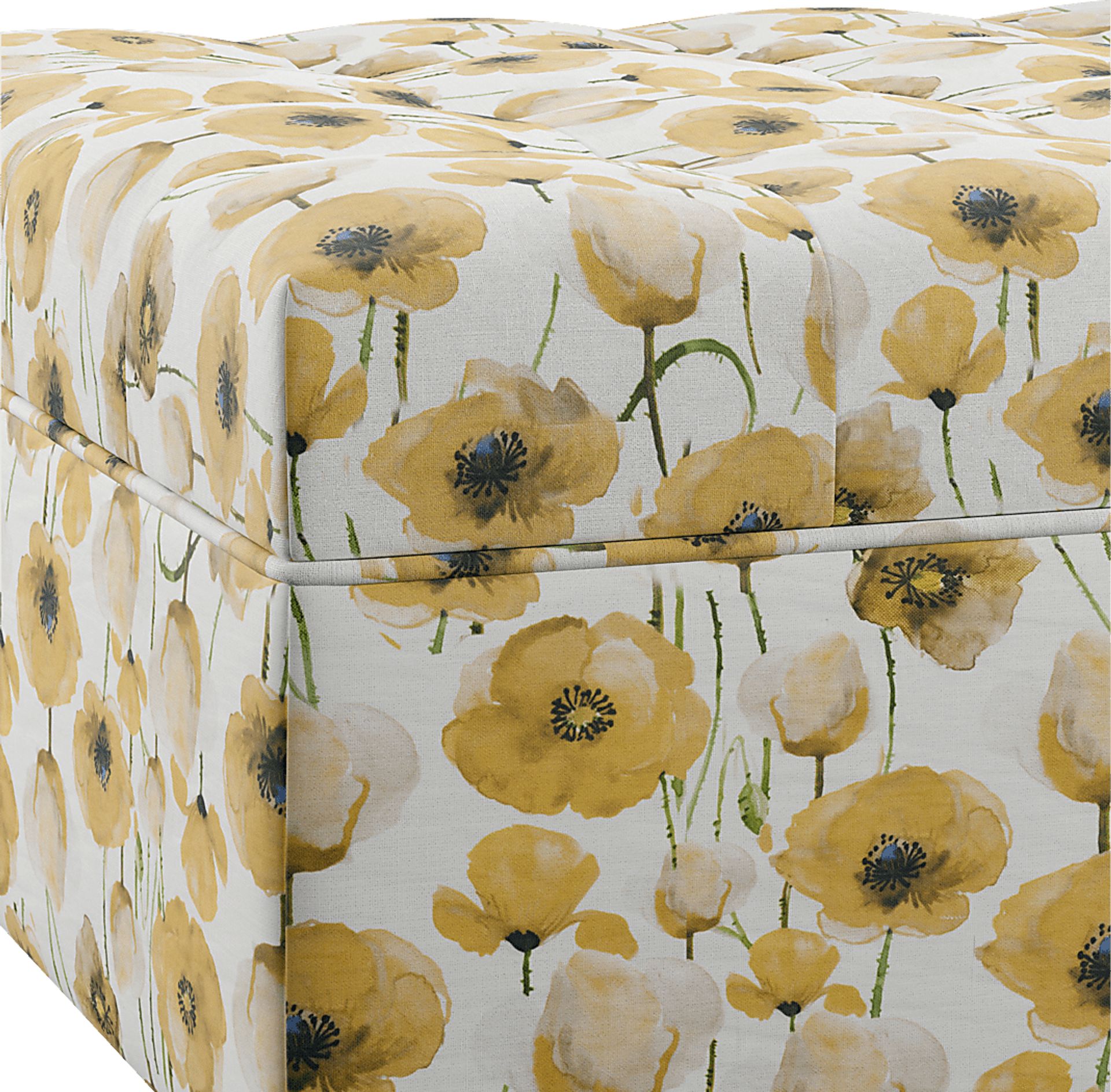Colwood Yellow Storage Ottoman - Image 3