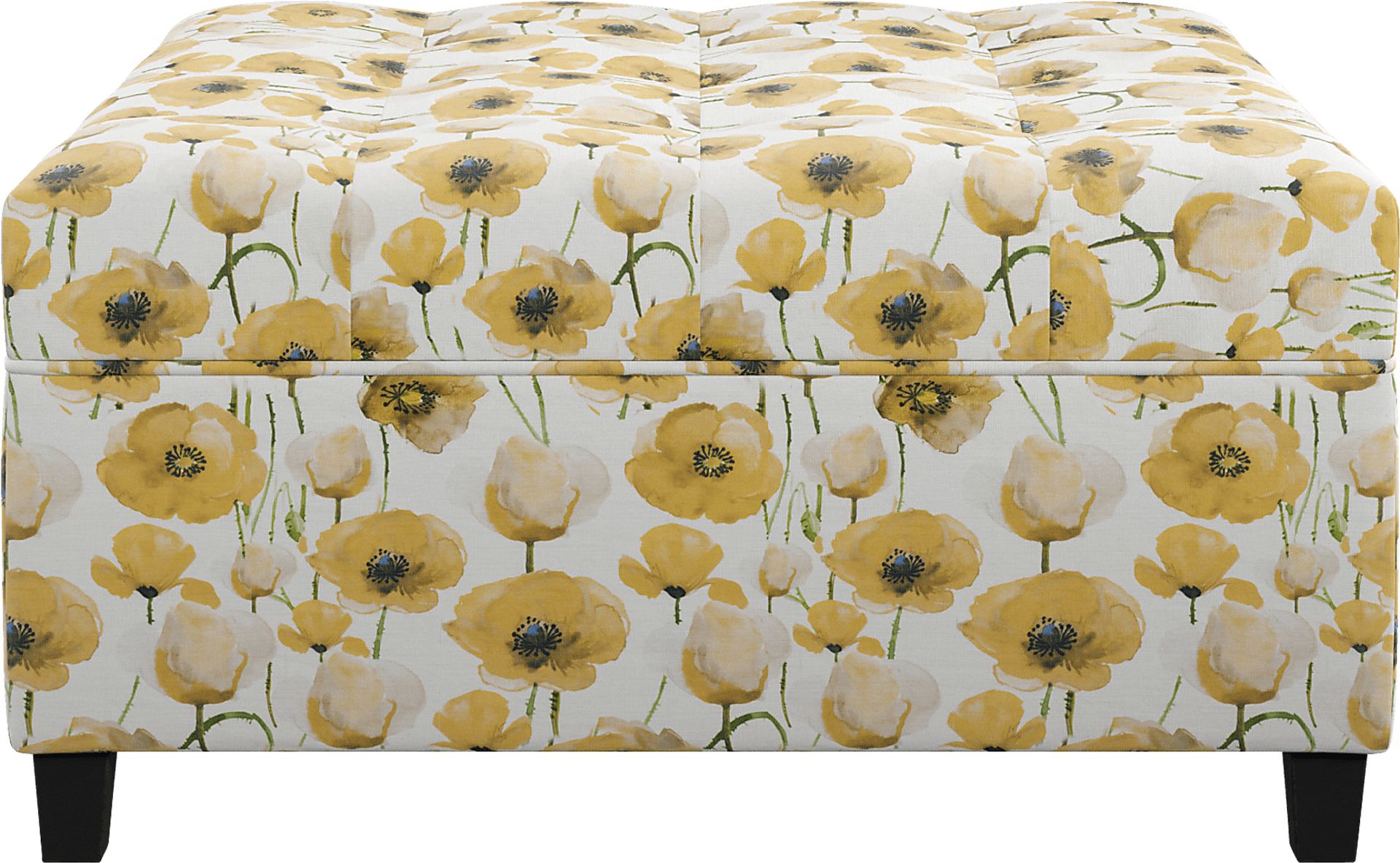 Colwood Yellow Storage Ottoman - Image 1