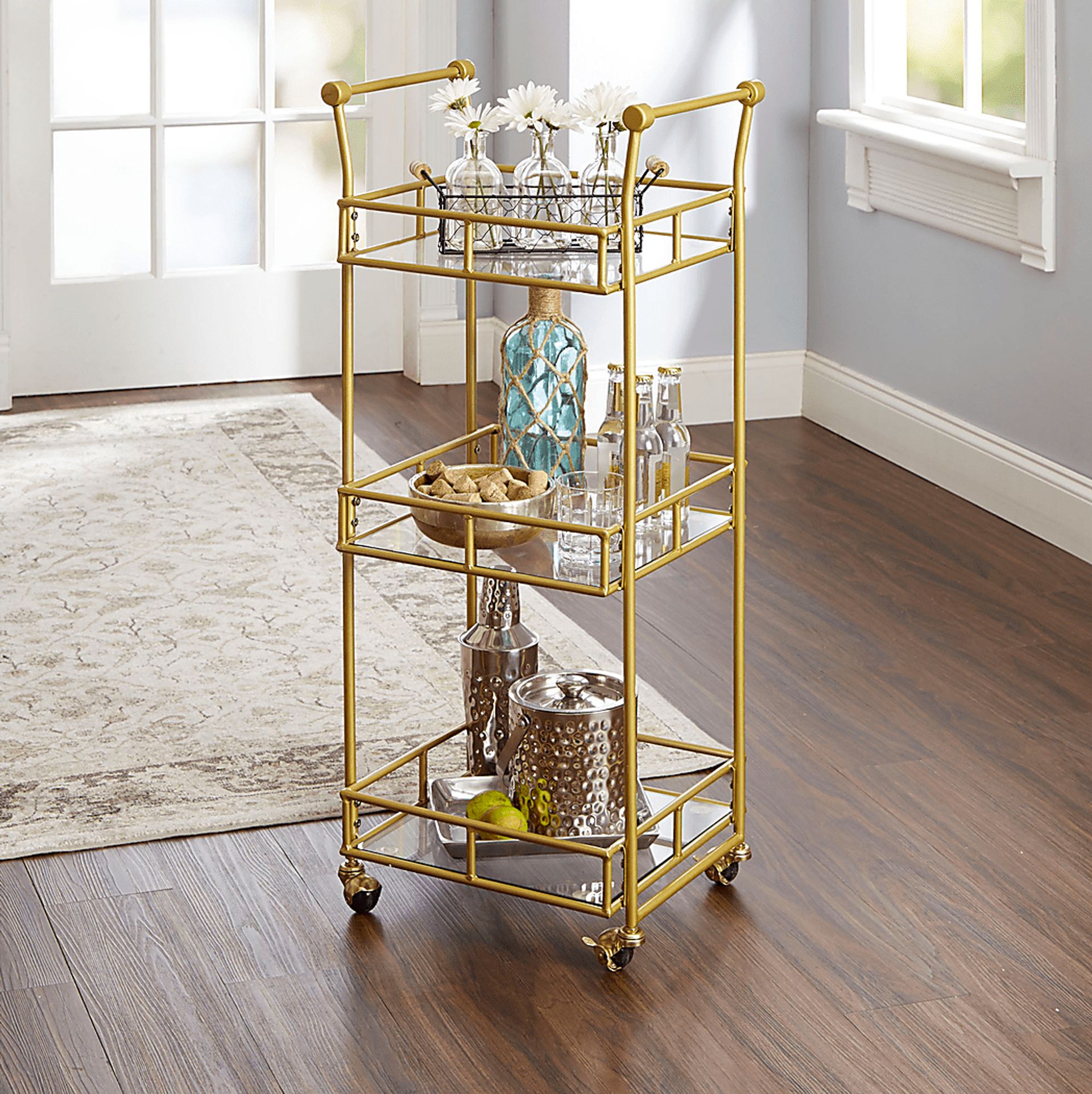 Colwyn Gold Bar Cart - Image 3
