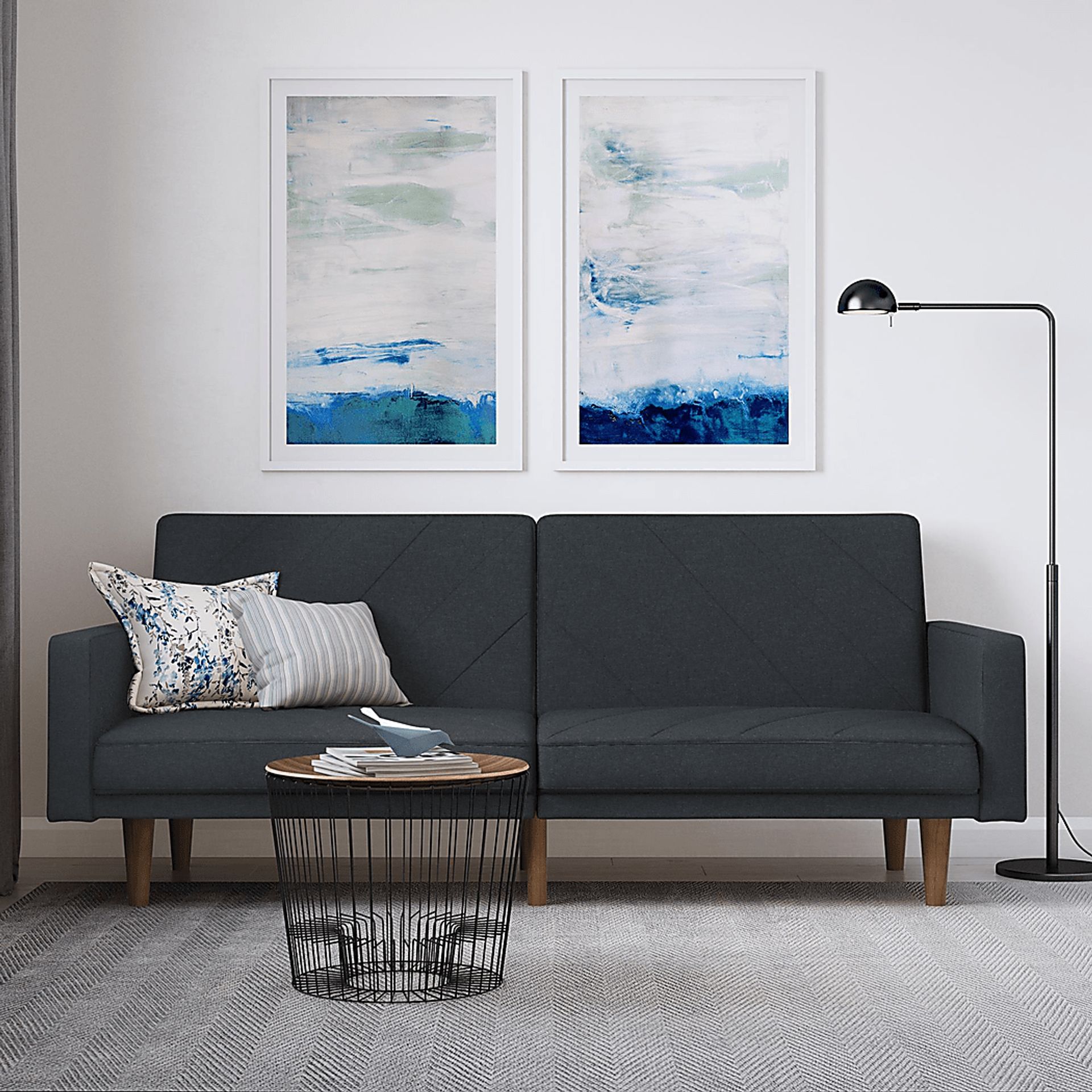 Colyer Dark Gray Futon - Image 2