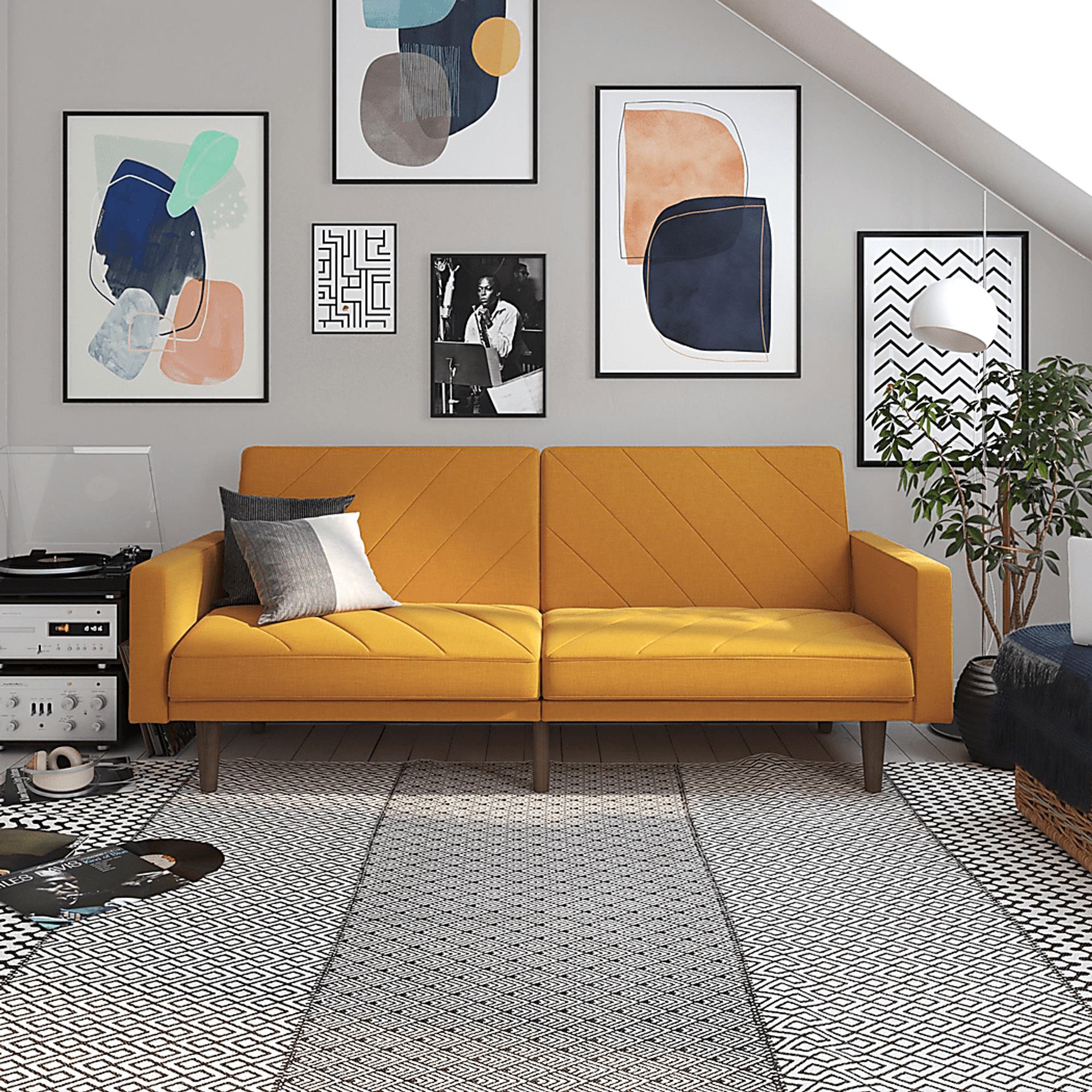 Colyer Mustard Futon - Image 8