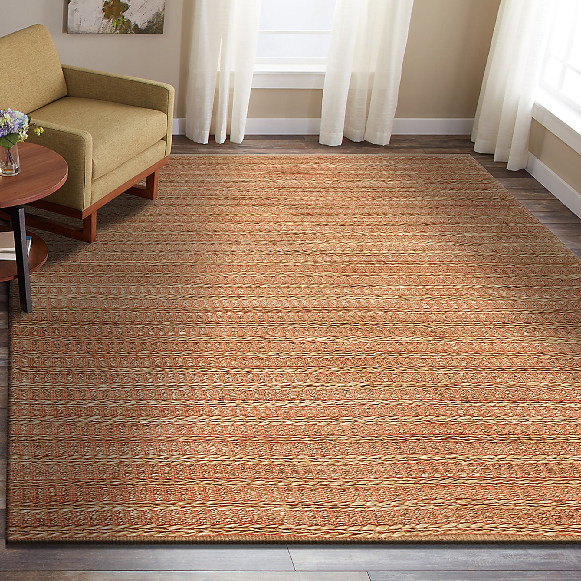 Coman Coral 9'9 x 7'9 Rug - Image 3