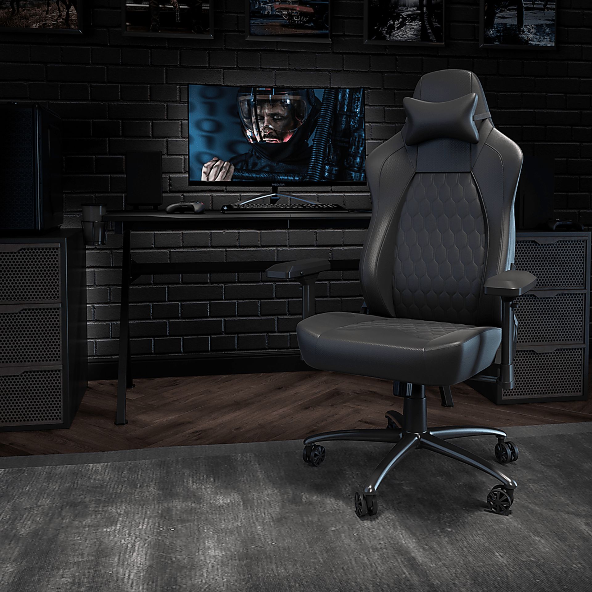Cominger Black Office Chair - Image 3