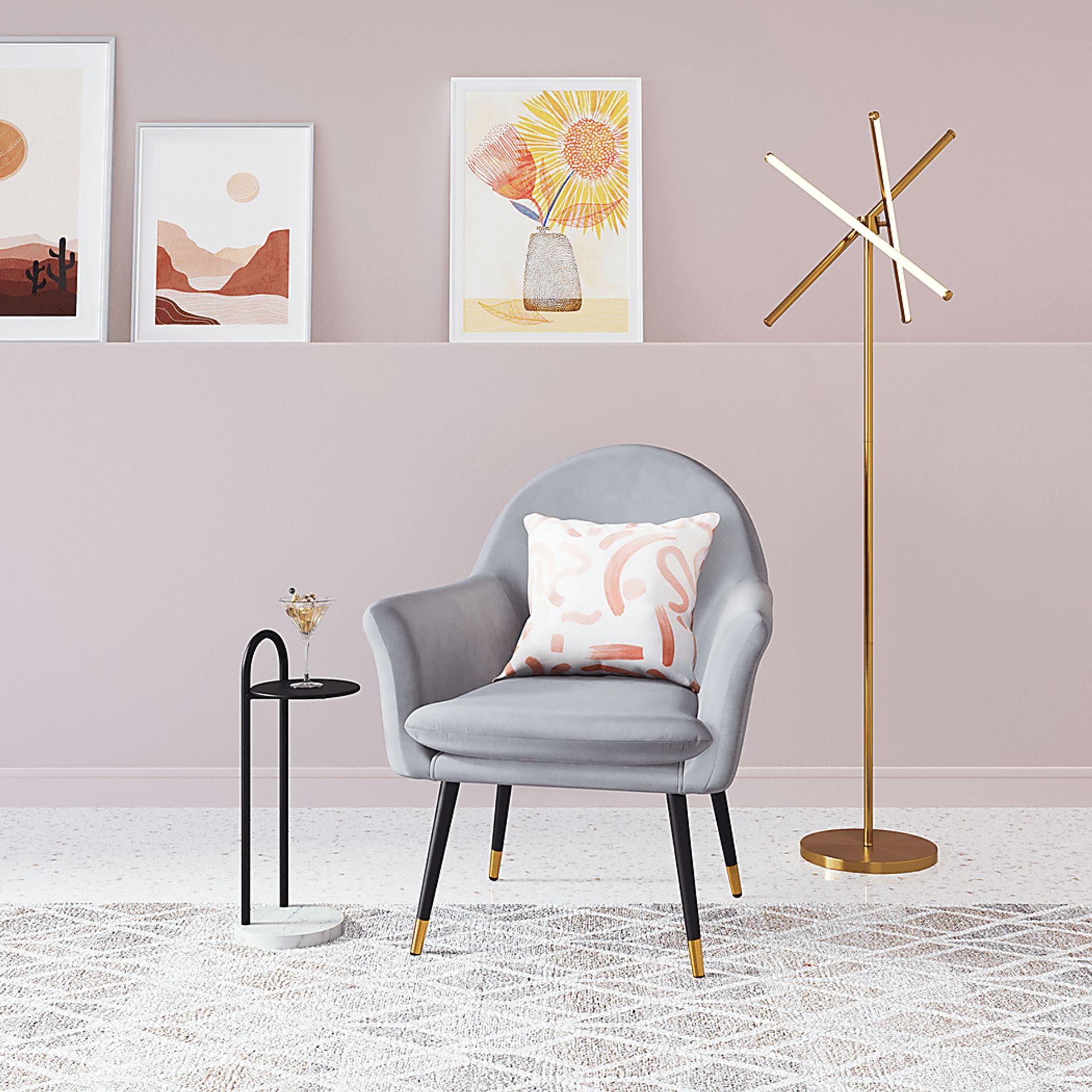 Commanche Nest Brass Floor Lamp - Image 2