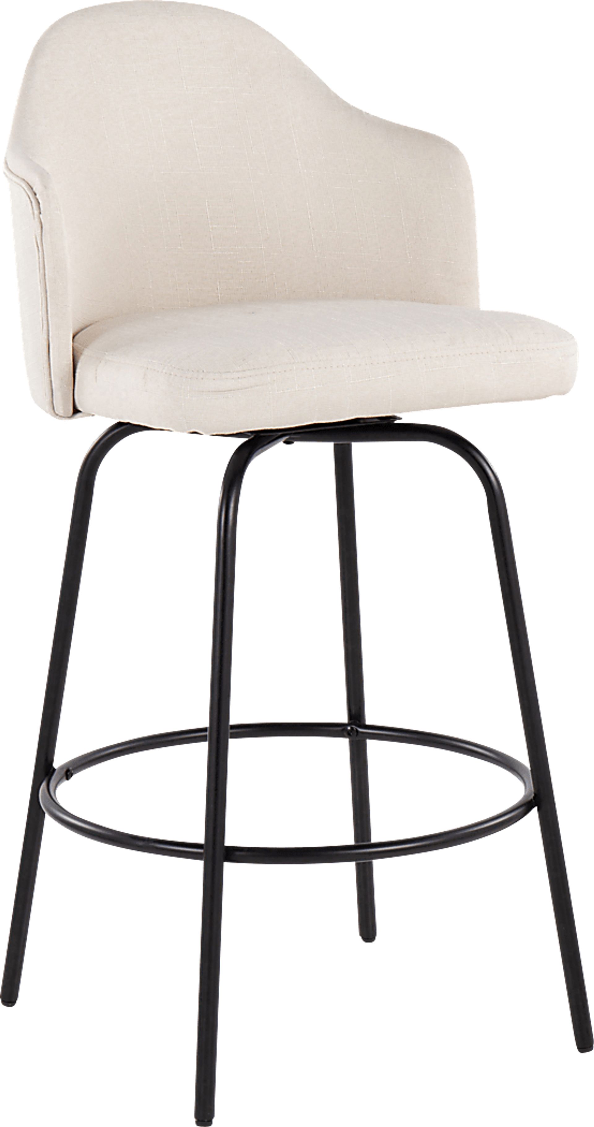 Comosa Cream Counter Height Stool, Set of 2 - Image 2