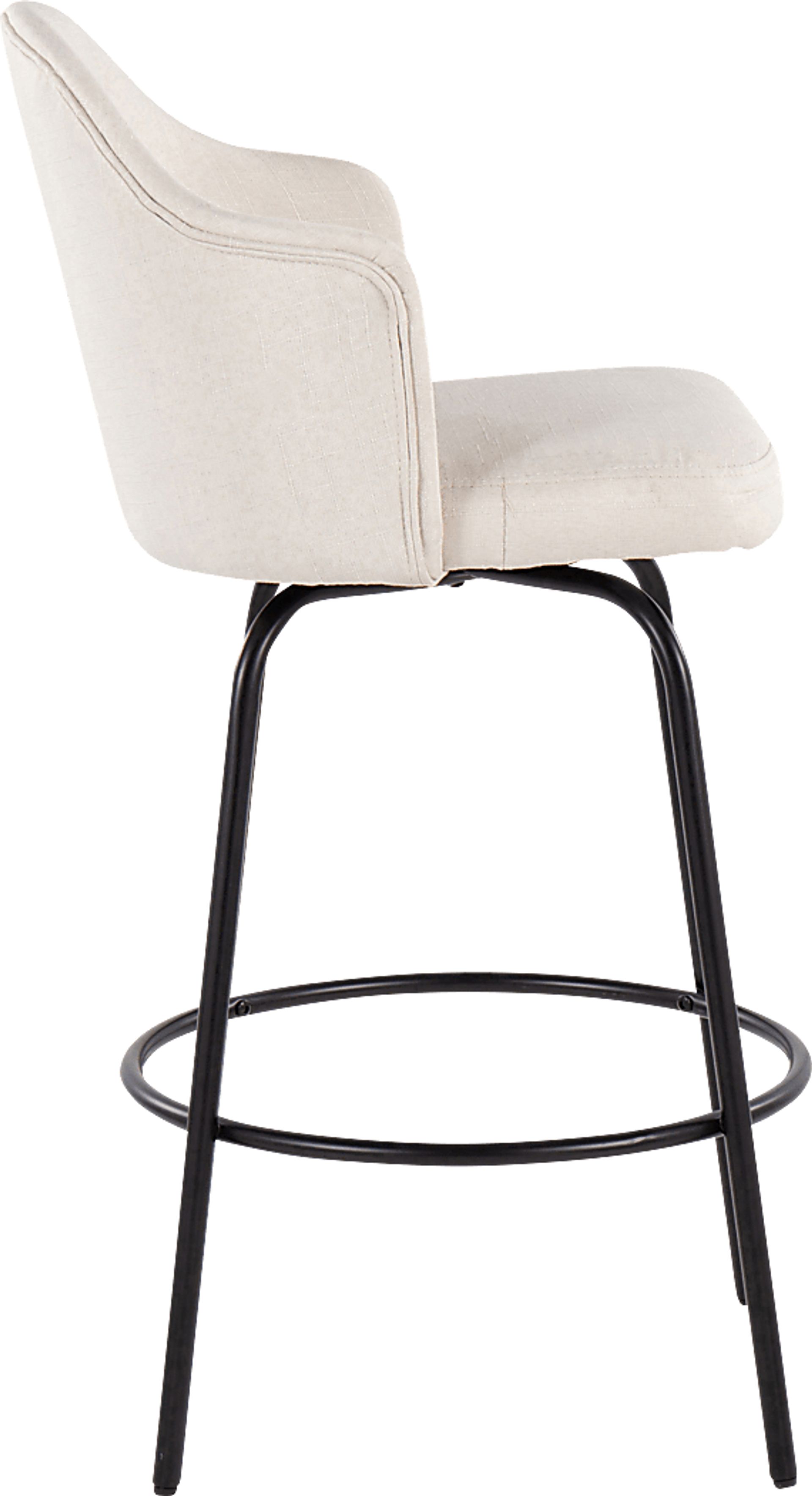 Comosa Cream Counter Height Stool, Set of 2 - Image 3