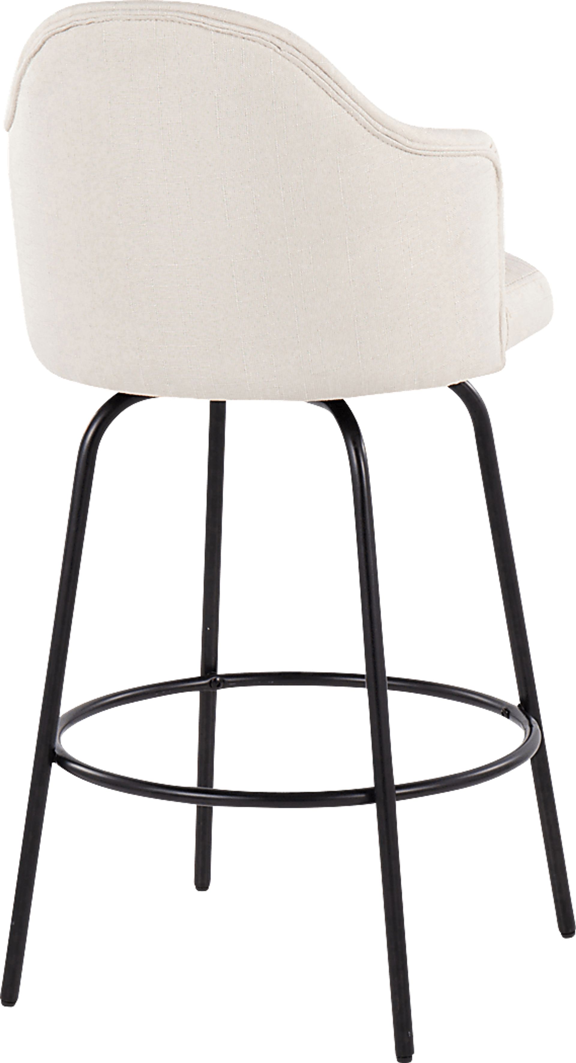 Comosa Cream Counter Height Stool, Set of 2 - Image 4