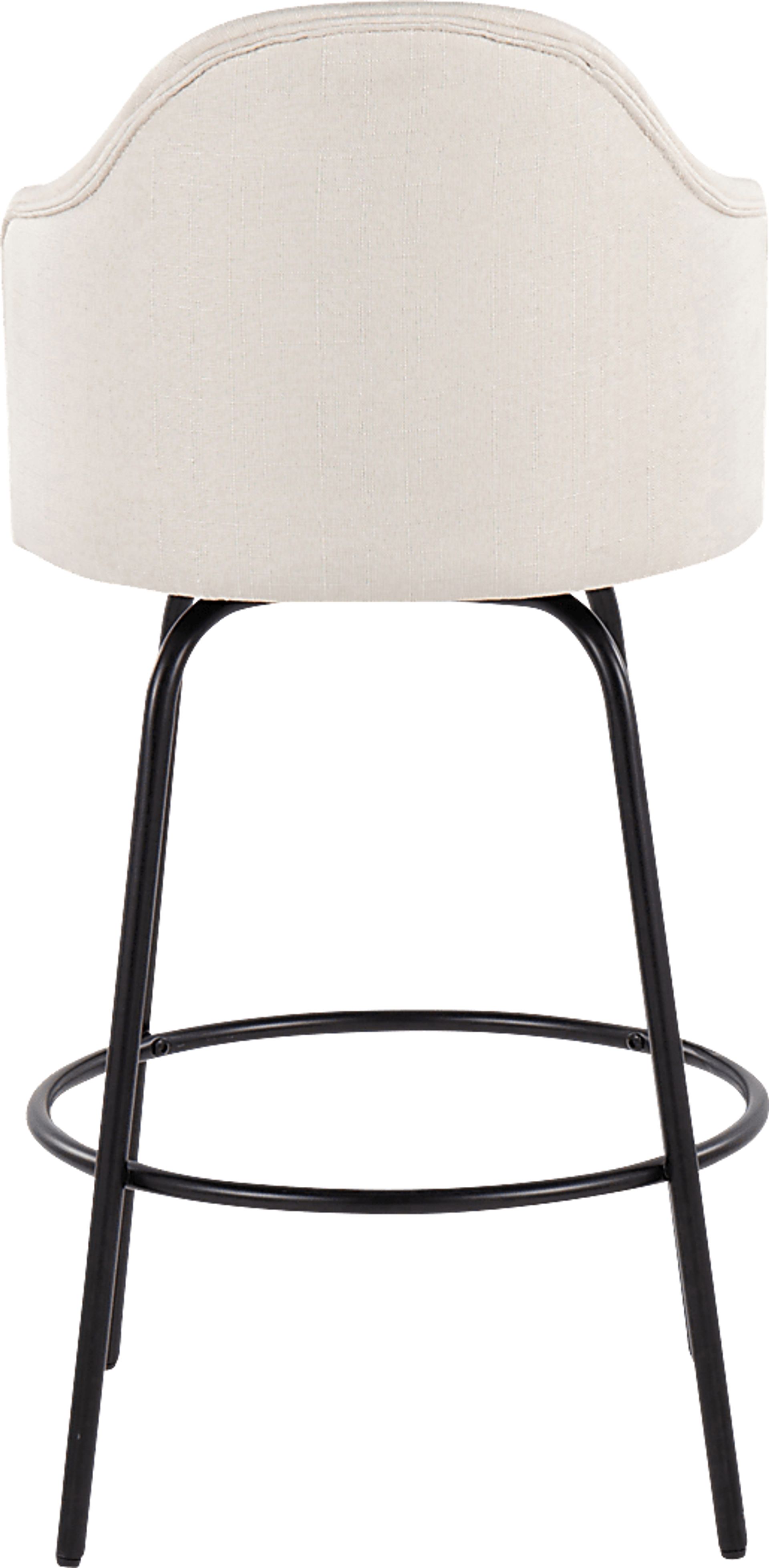 Comosa Cream Counter Height Stool, Set of 2 - Image 5