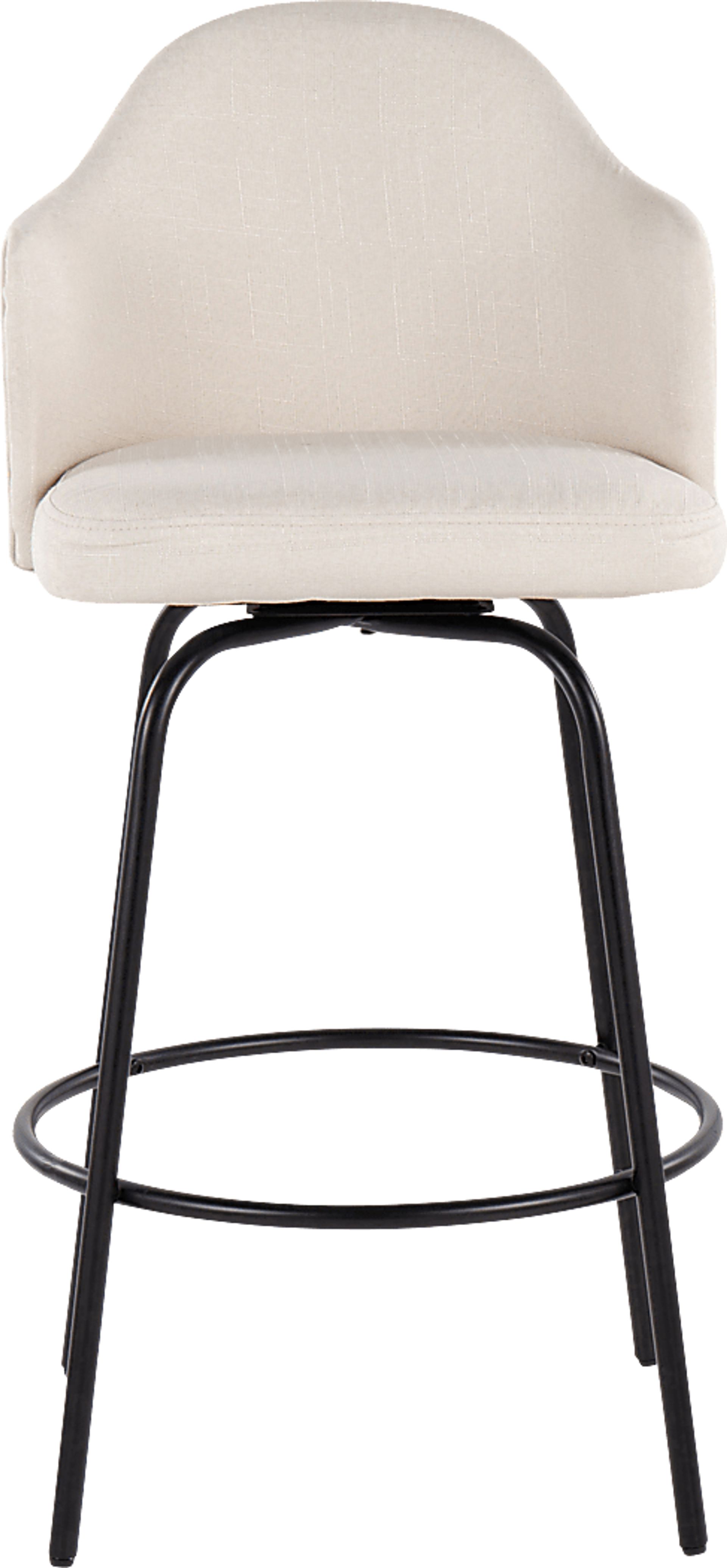 Comosa Cream Counter Height Stool, Set of 2 - Image 6